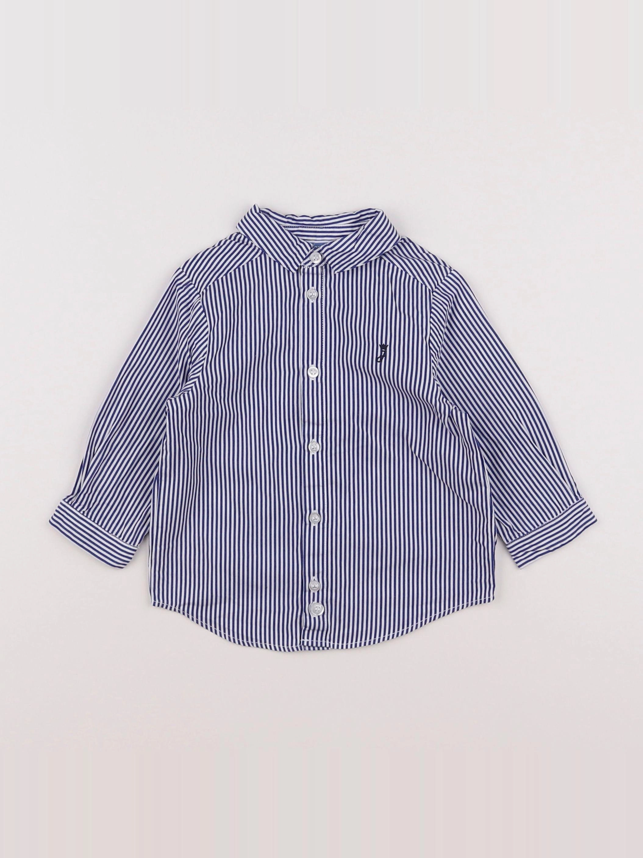 Jacadi - chemise bleu - 12 mois