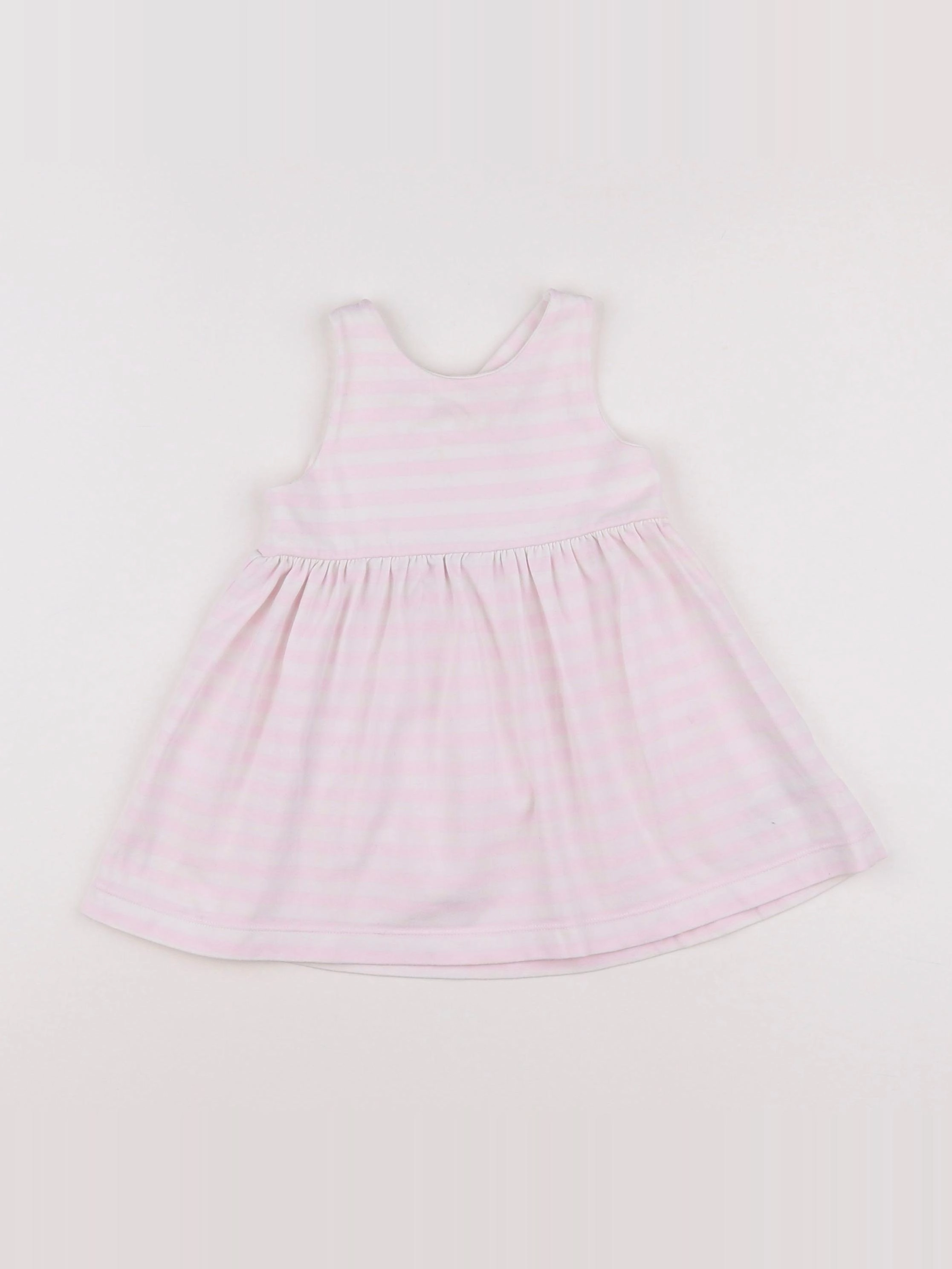 Jacadi - robe rose, blanc - 18 mois