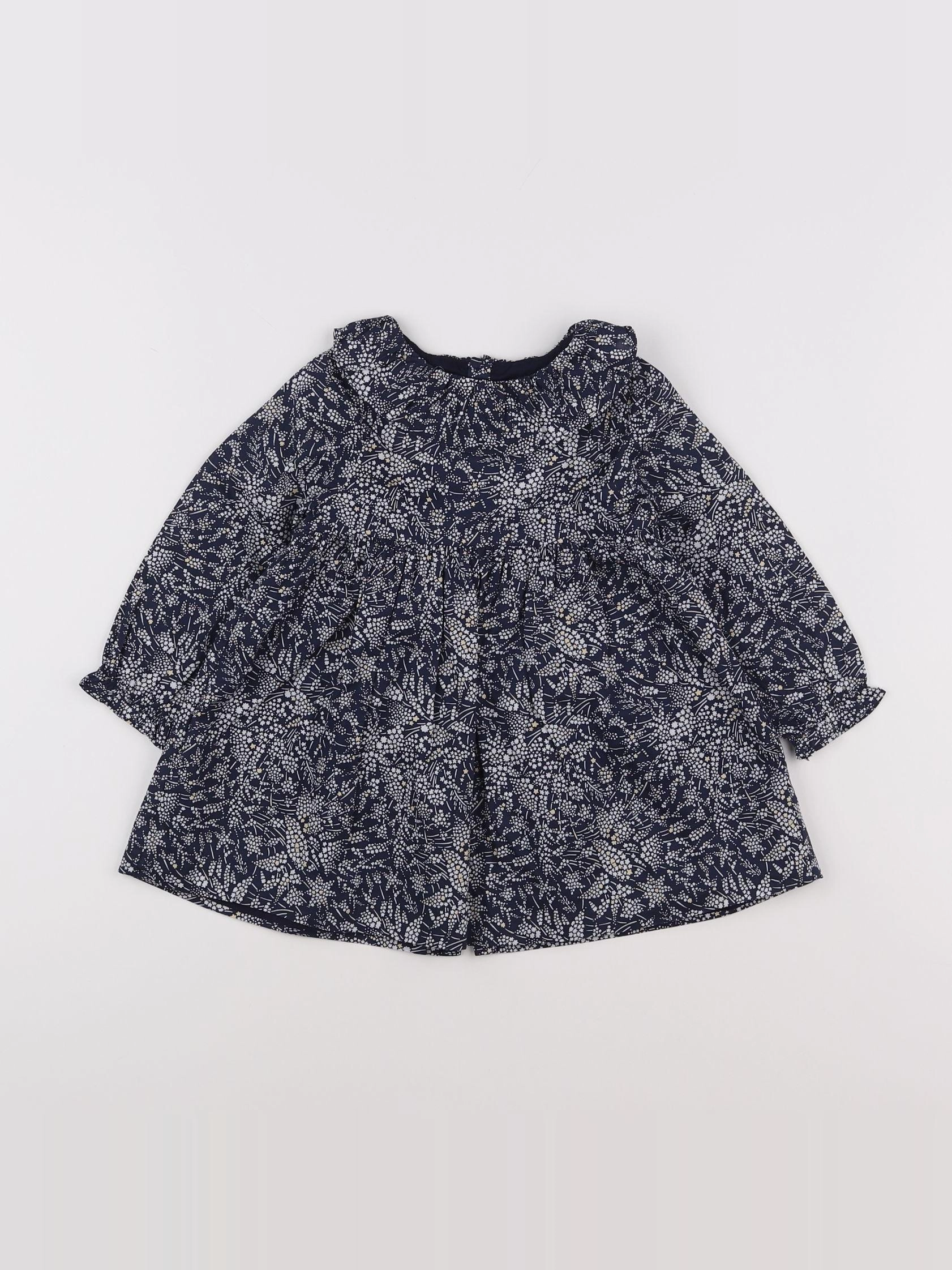 Jacadi - robe liberty bleu - 18 mois
