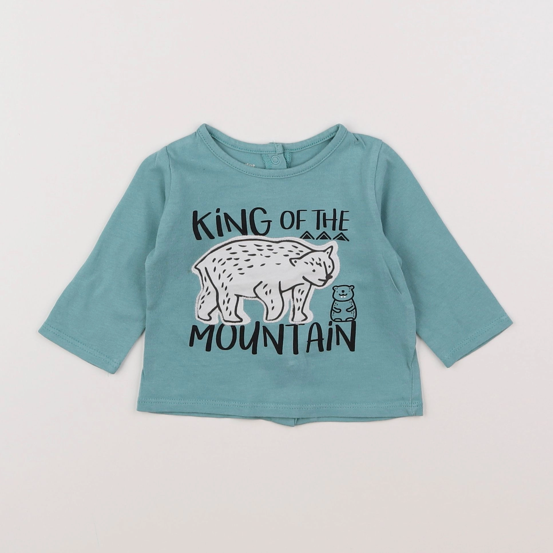 Vertbaudet - tee-shirt bleu - 3 mois