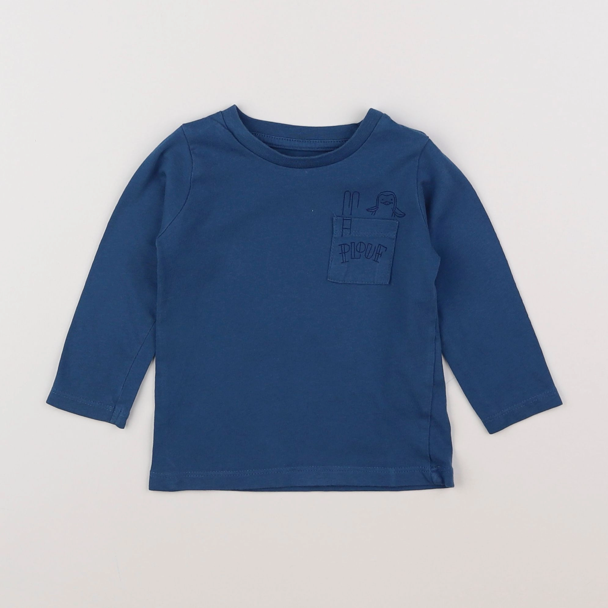 Vertbaudet - tee-shirt bleu - 9 mois