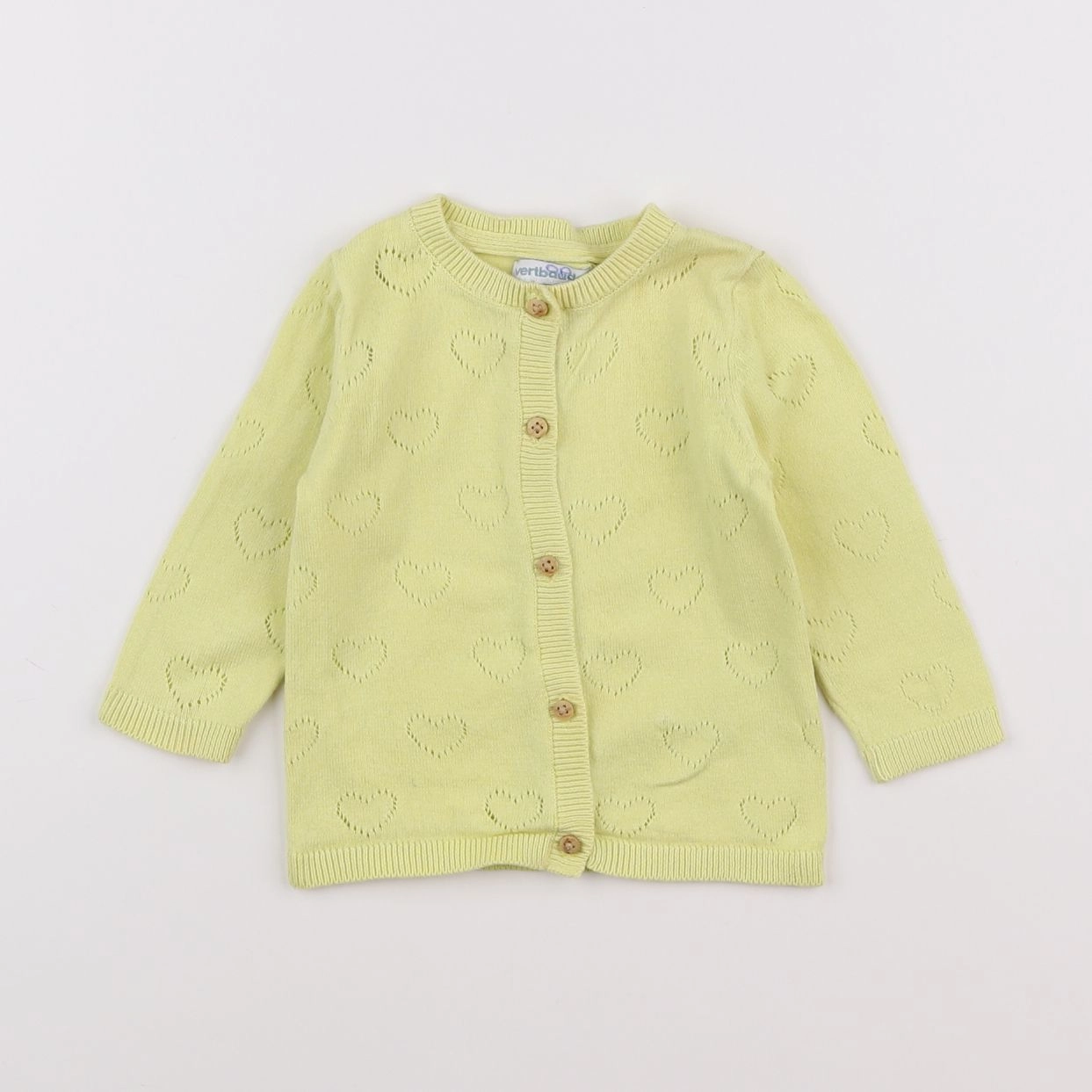 Vertbaudet - gilet jaune - 6 mois