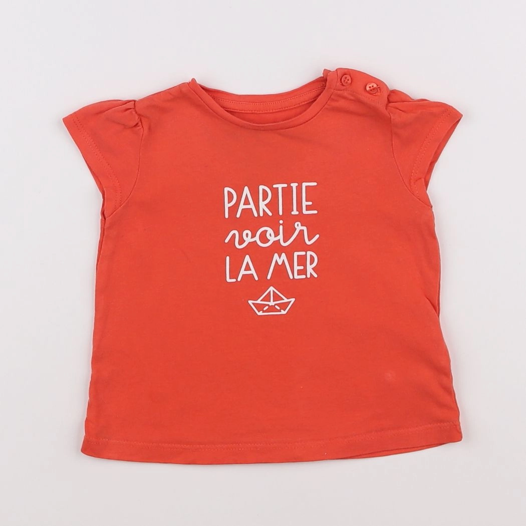 Vertbaudet - tee-shirt rose - 6 mois
