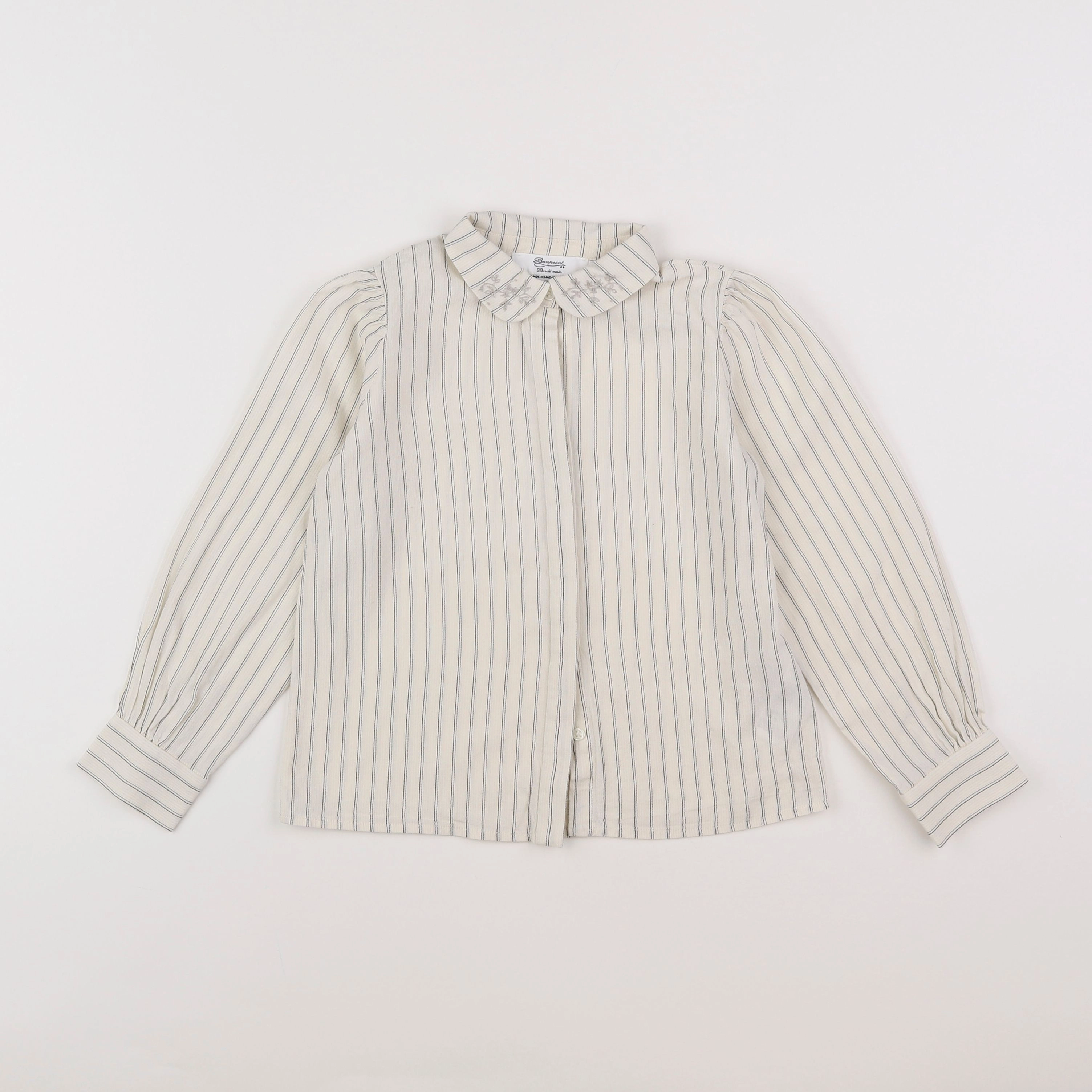 Bonpoint - chemise beige, bleu - 6 ans