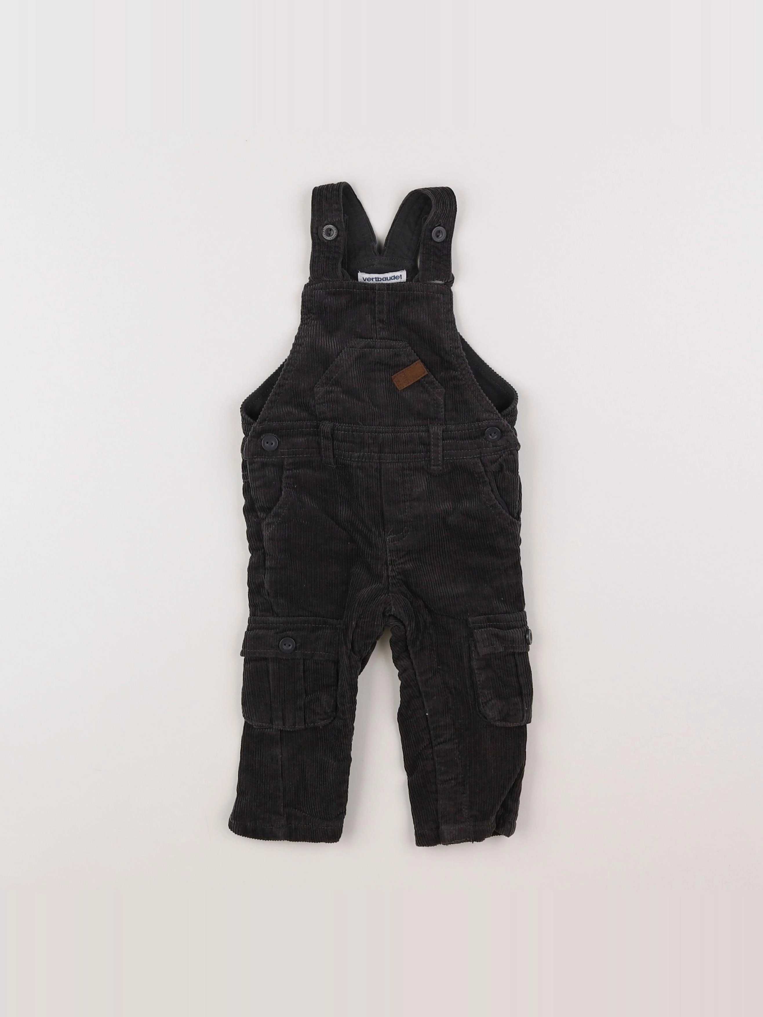 Vertbaudet - combinaison gris - 9 mois