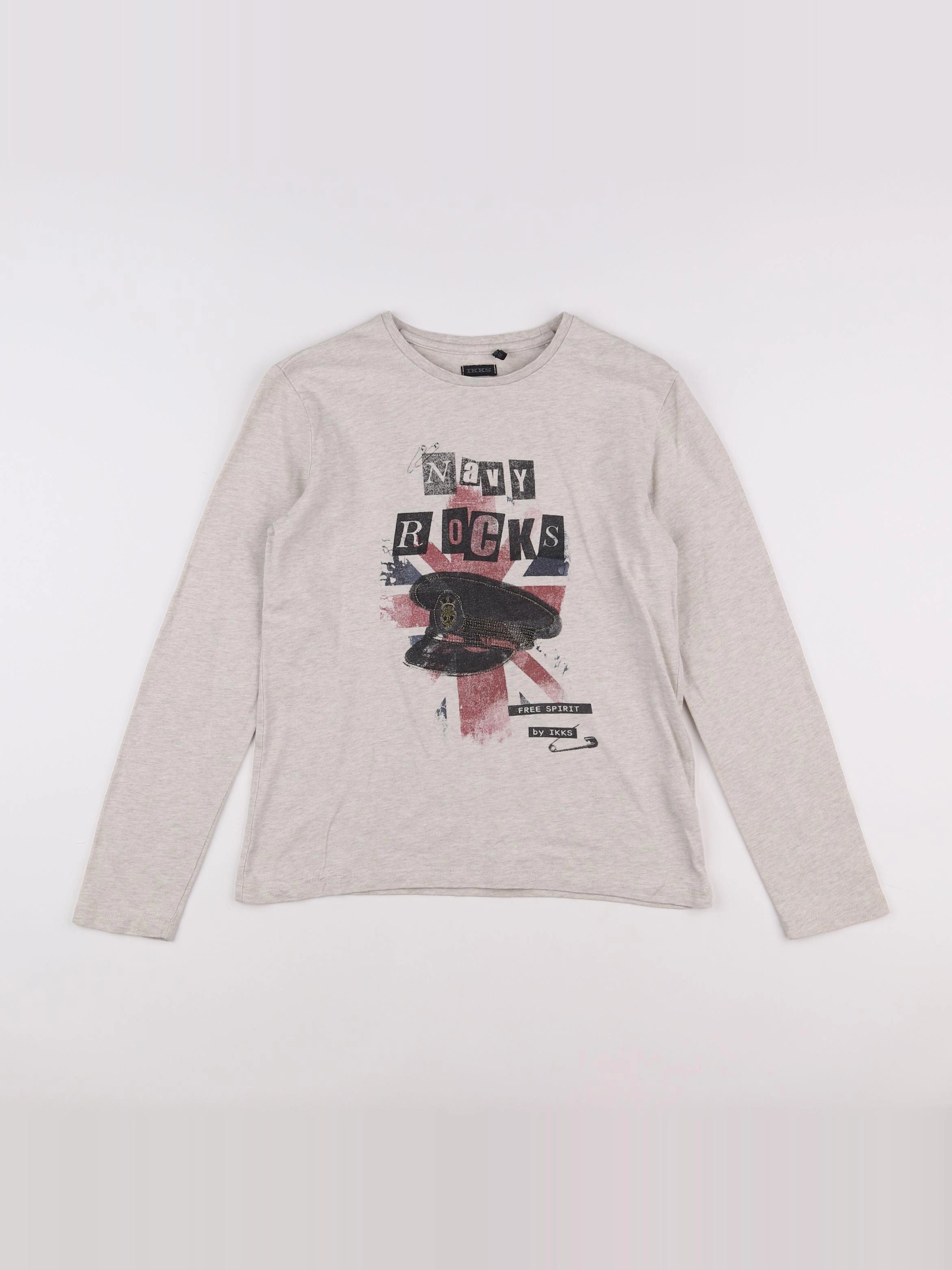 IKKS - tee-shirt beige - 12 ans