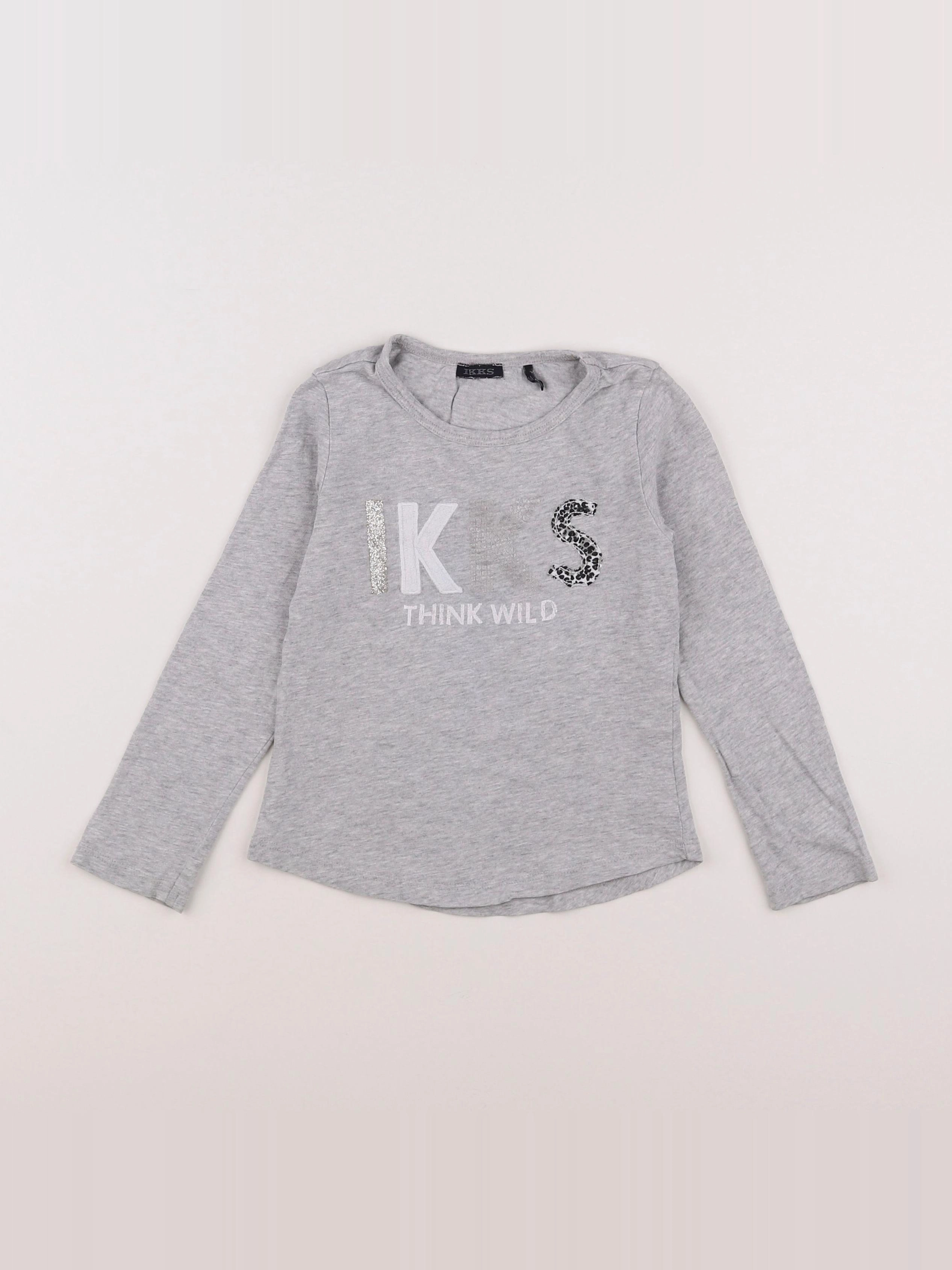 IKKS - tee-shirt gris - 4 ans