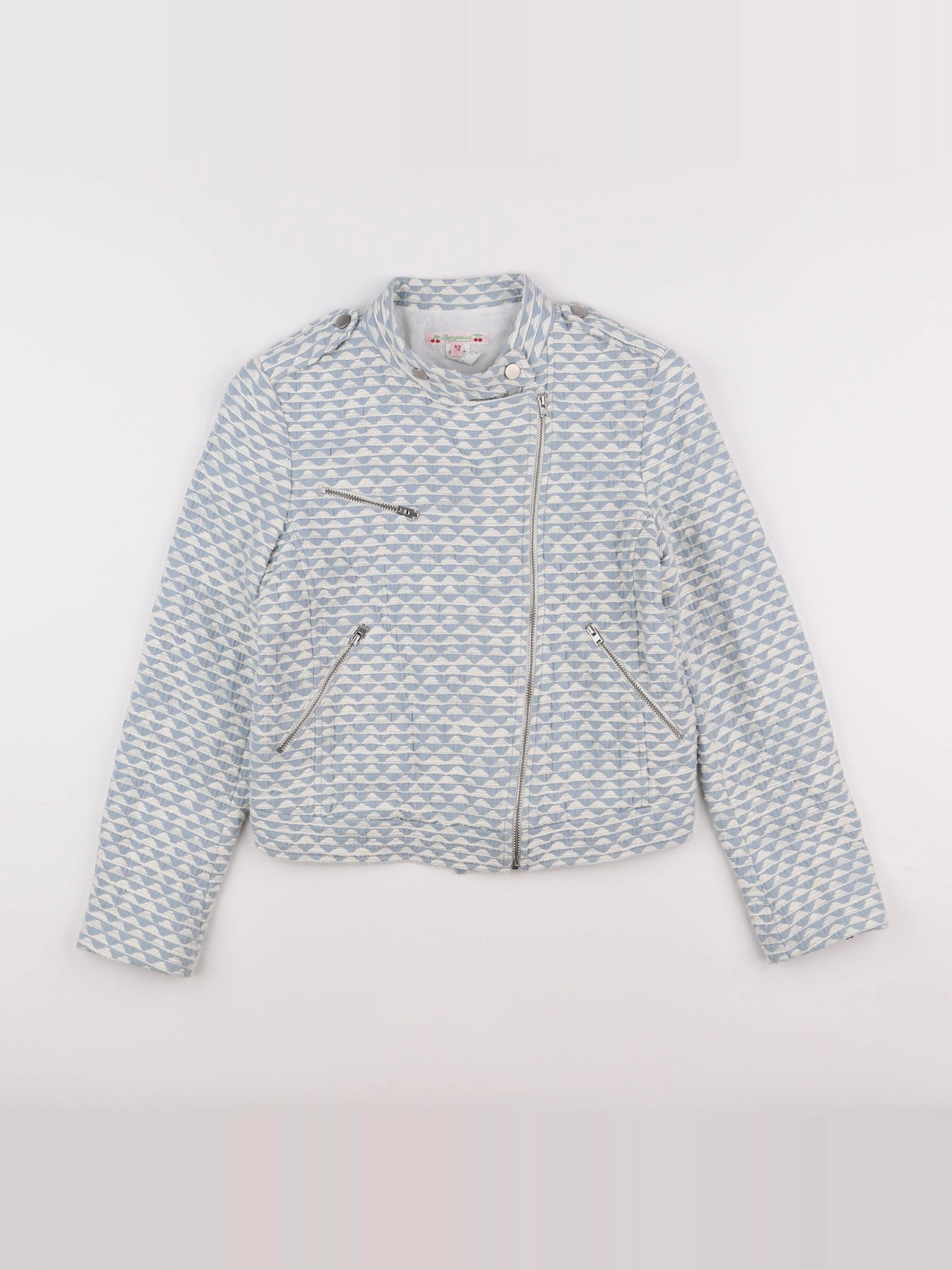 Bonpoint - veste blanc, bleu - 12 ans