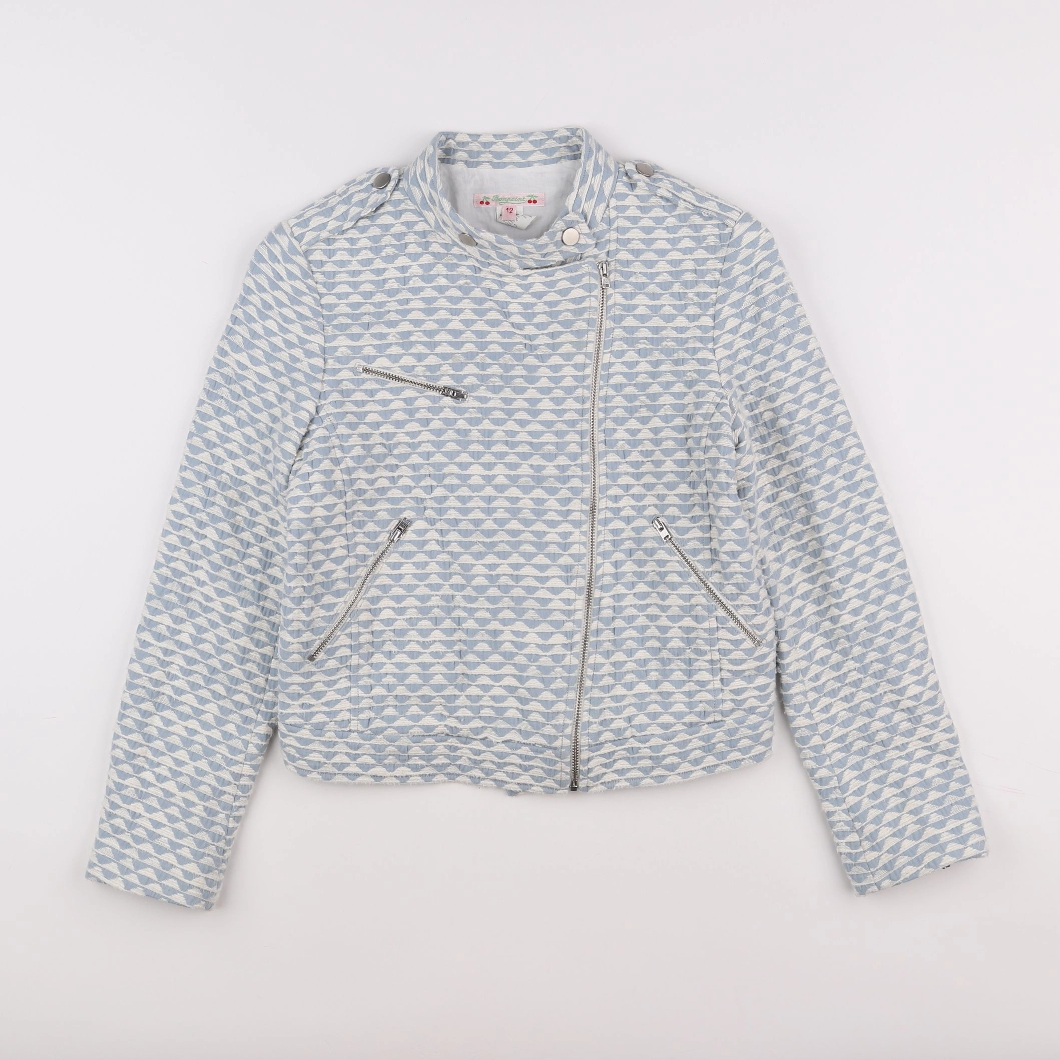 Bonpoint - veste blanc, bleu - 12 ans