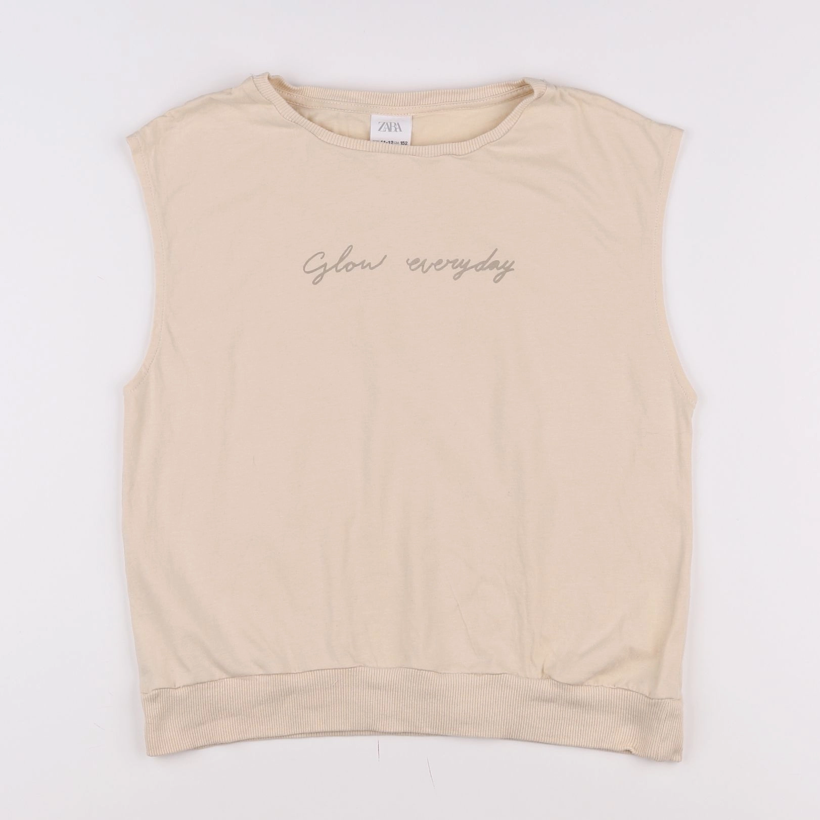 Zara - tee-shirt beige - 11/12 ans