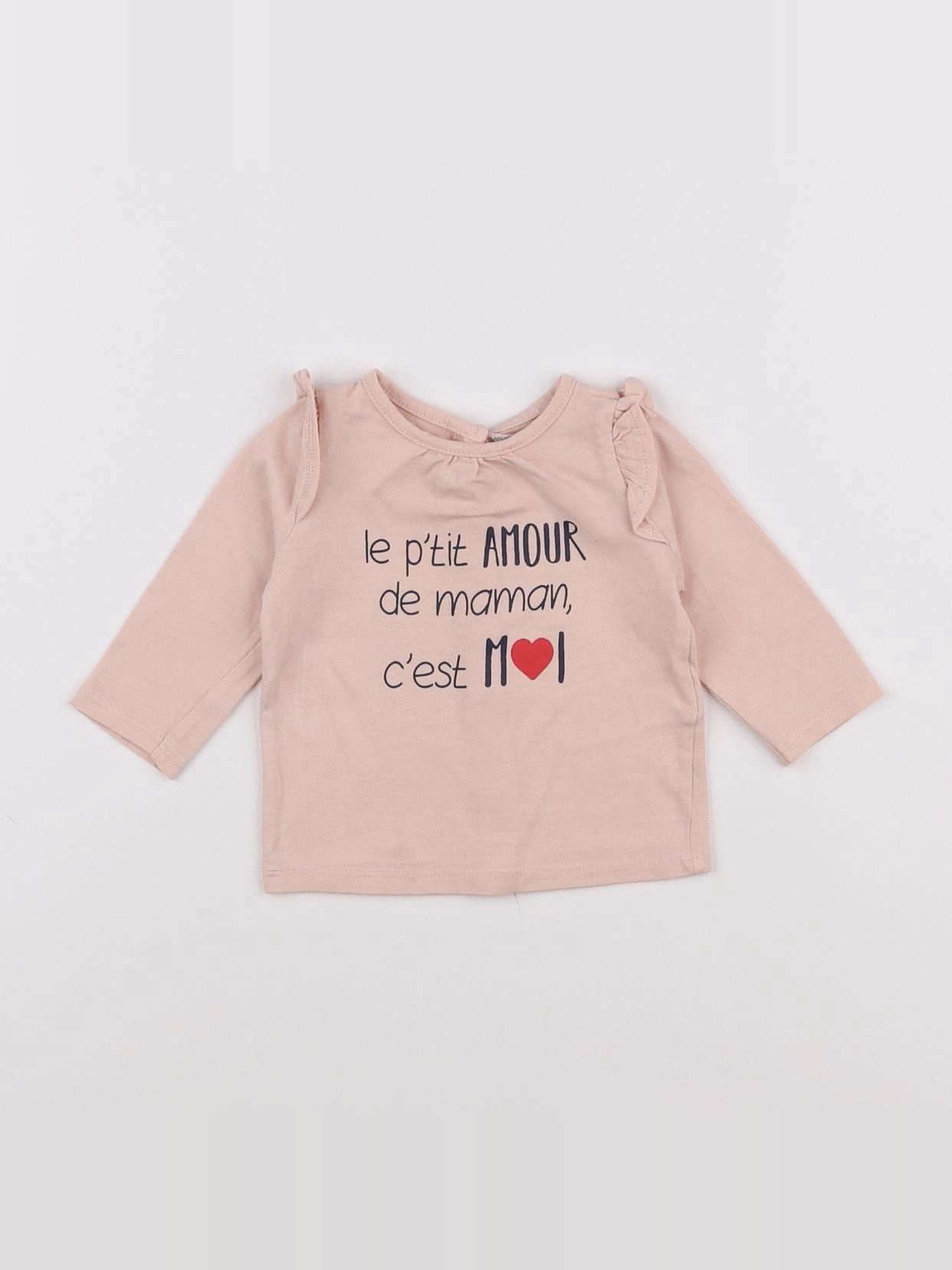 Vertbaudet - tee-shirt rose - 3 mois