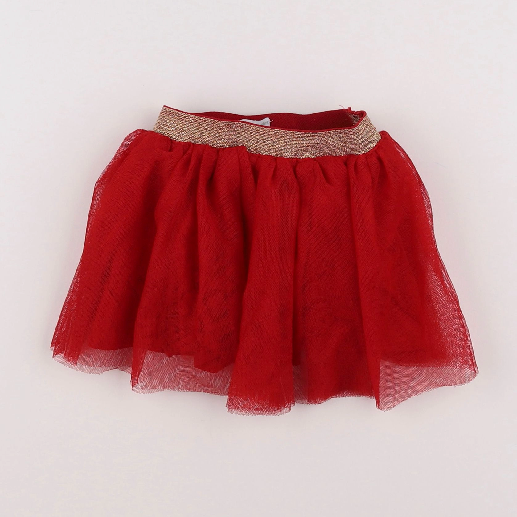 Vertbaudet - jupe rouge - 2 ans
