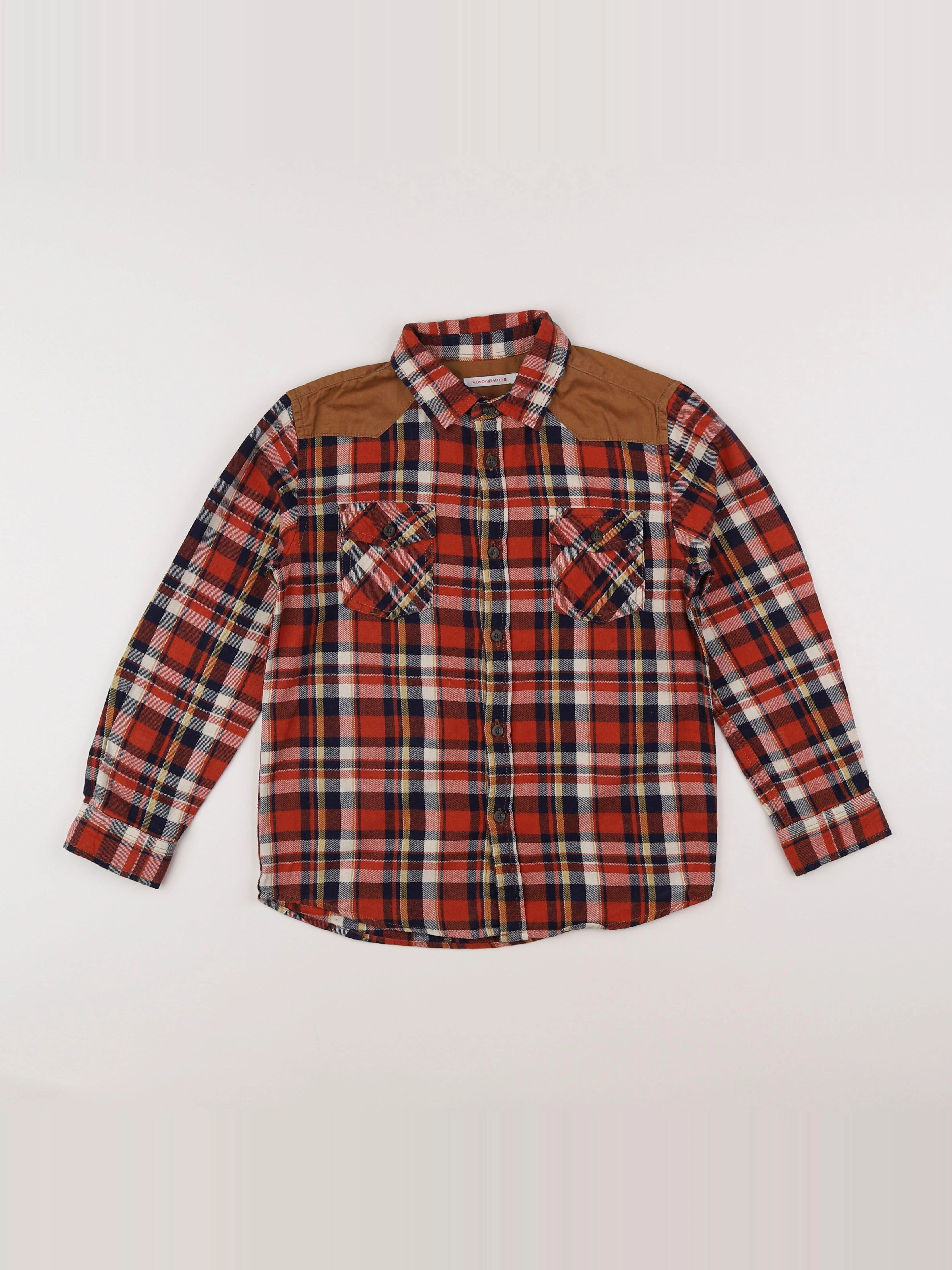 Monoprix - chemise multicolore - 8 ans