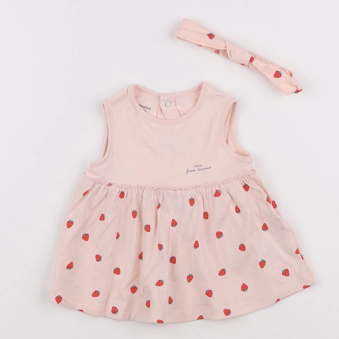 Vertbaudet - robe rose - 1 mois
