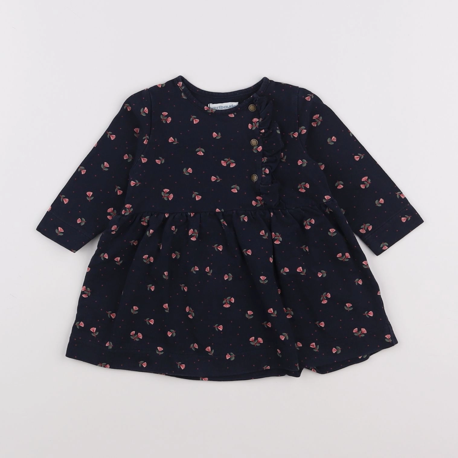 Vertbaudet - robe bleu - 12 mois