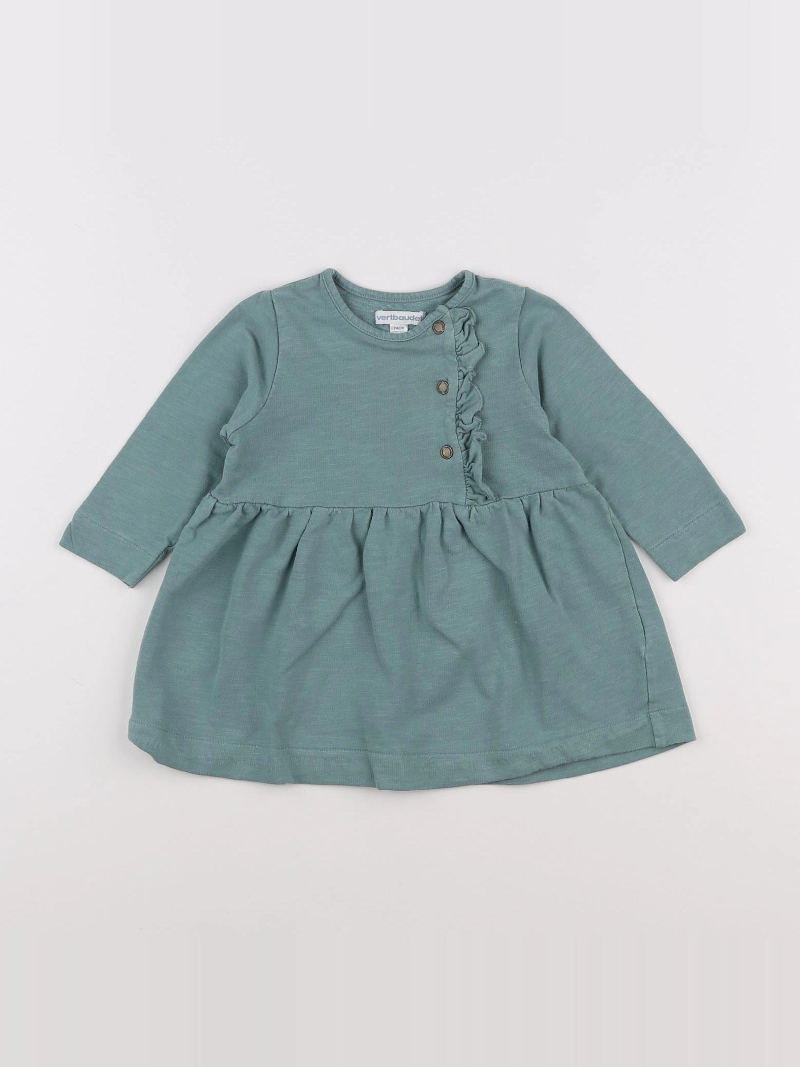 Vertbaudet - robe vert - 12 mois