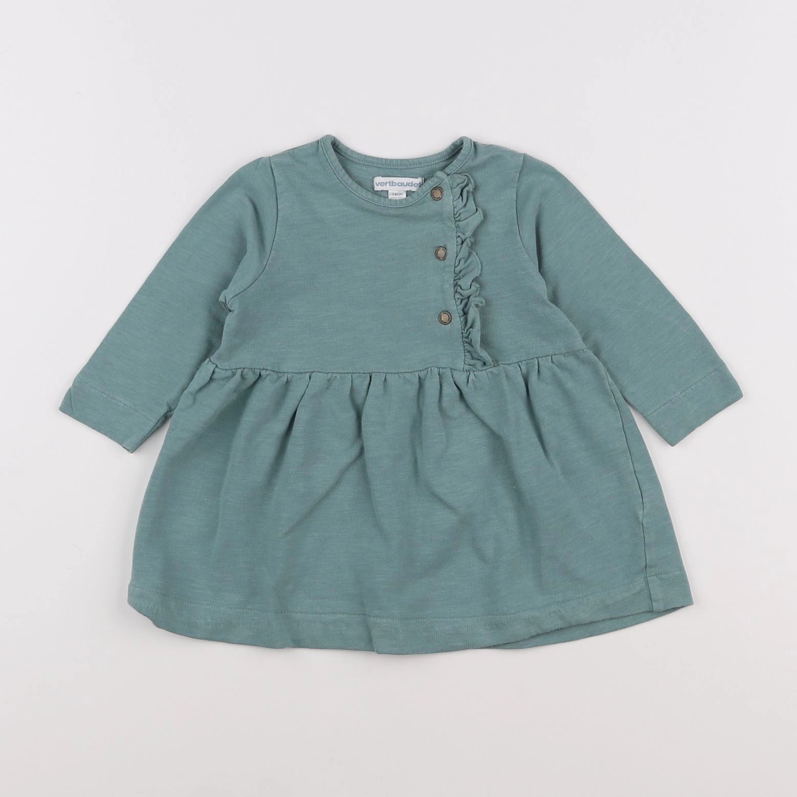Vertbaudet - robe vert - 12 mois