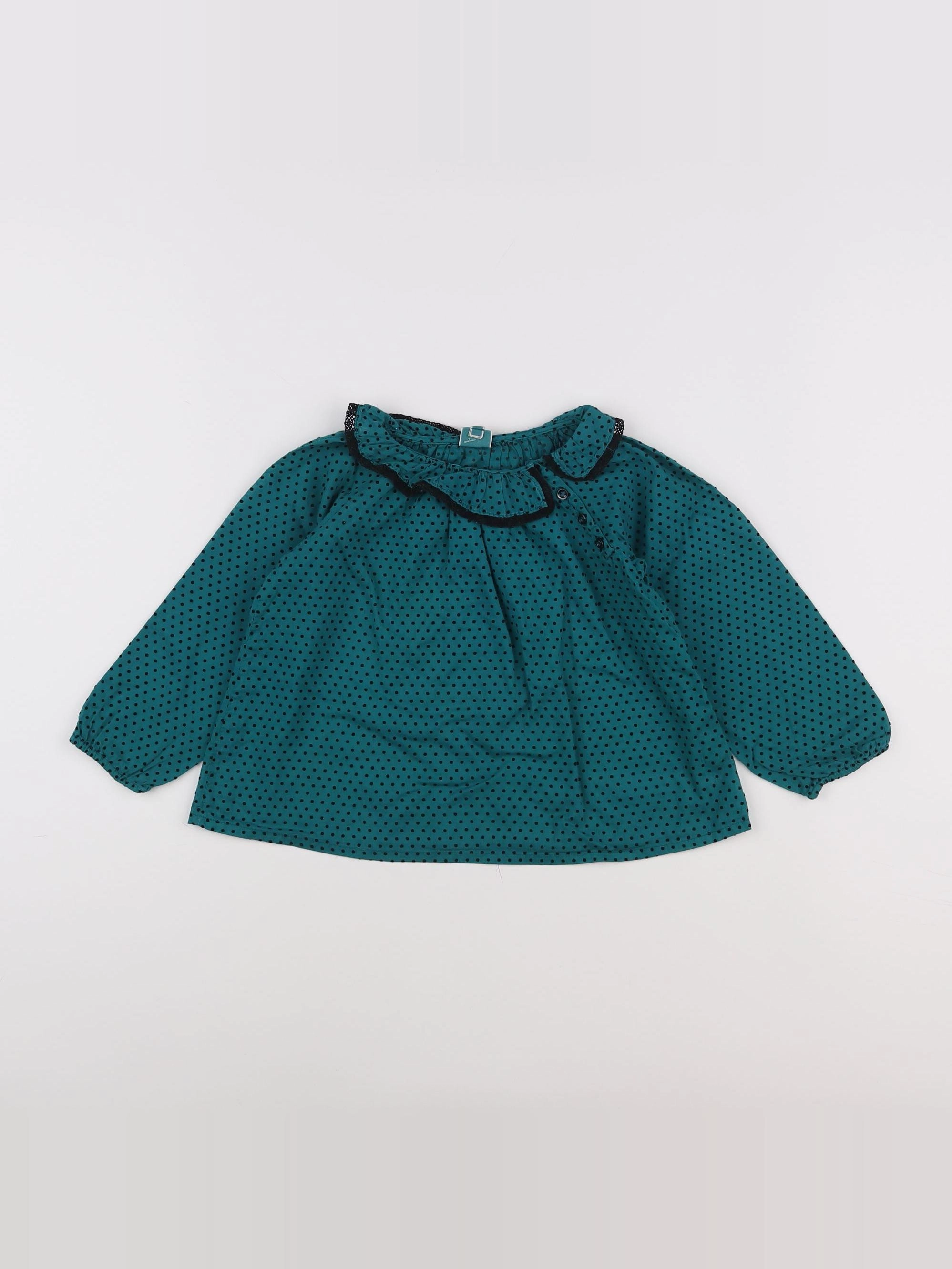 Bonton - blouse bleu, noir - 4 ans