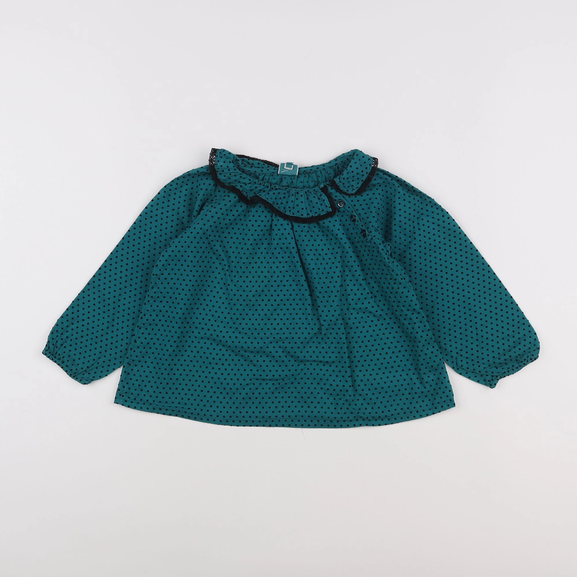 Bonton - blouse bleu, noir - 4 ans