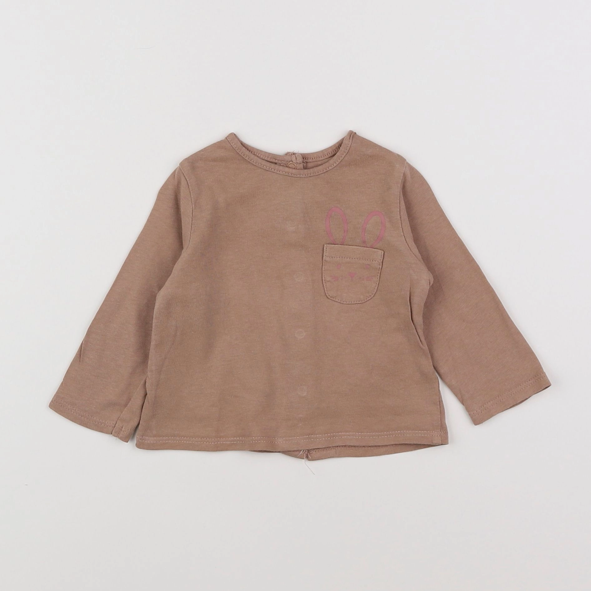 Vertbaudet - tee-shirt marron - 3 mois