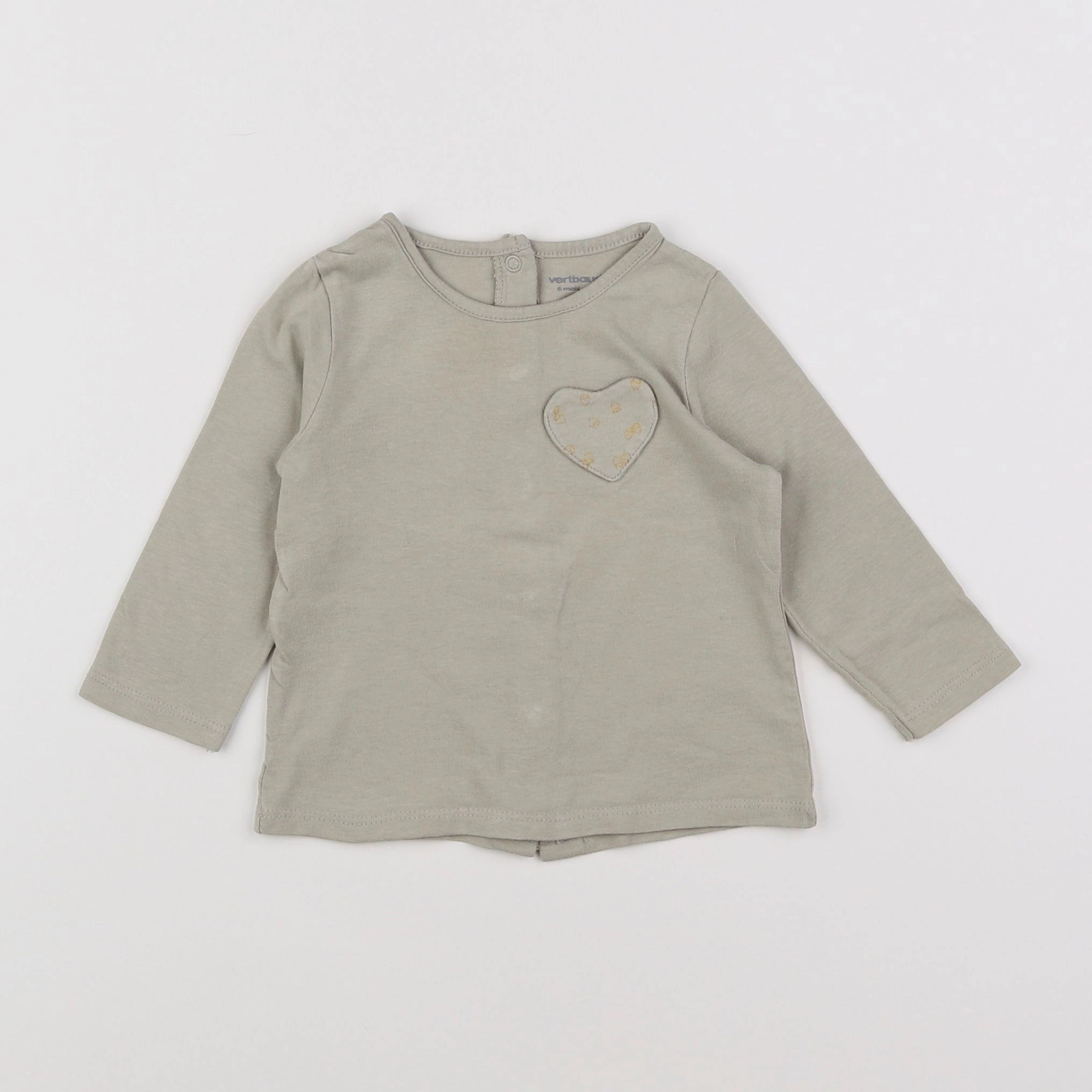 Vertbaudet - tee-shirt vert - 6 mois