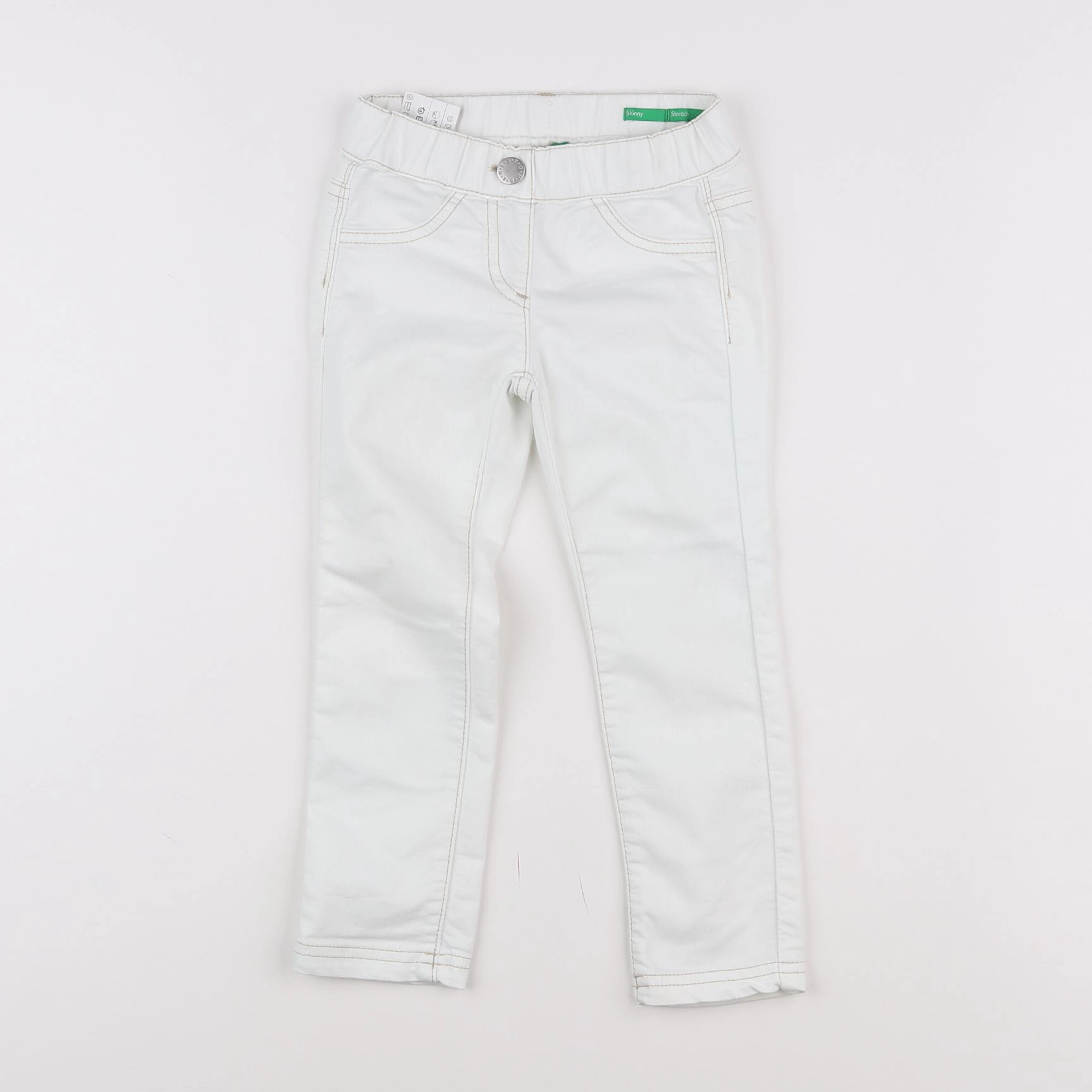 Benetton - jegging blanc - 3/4 ans