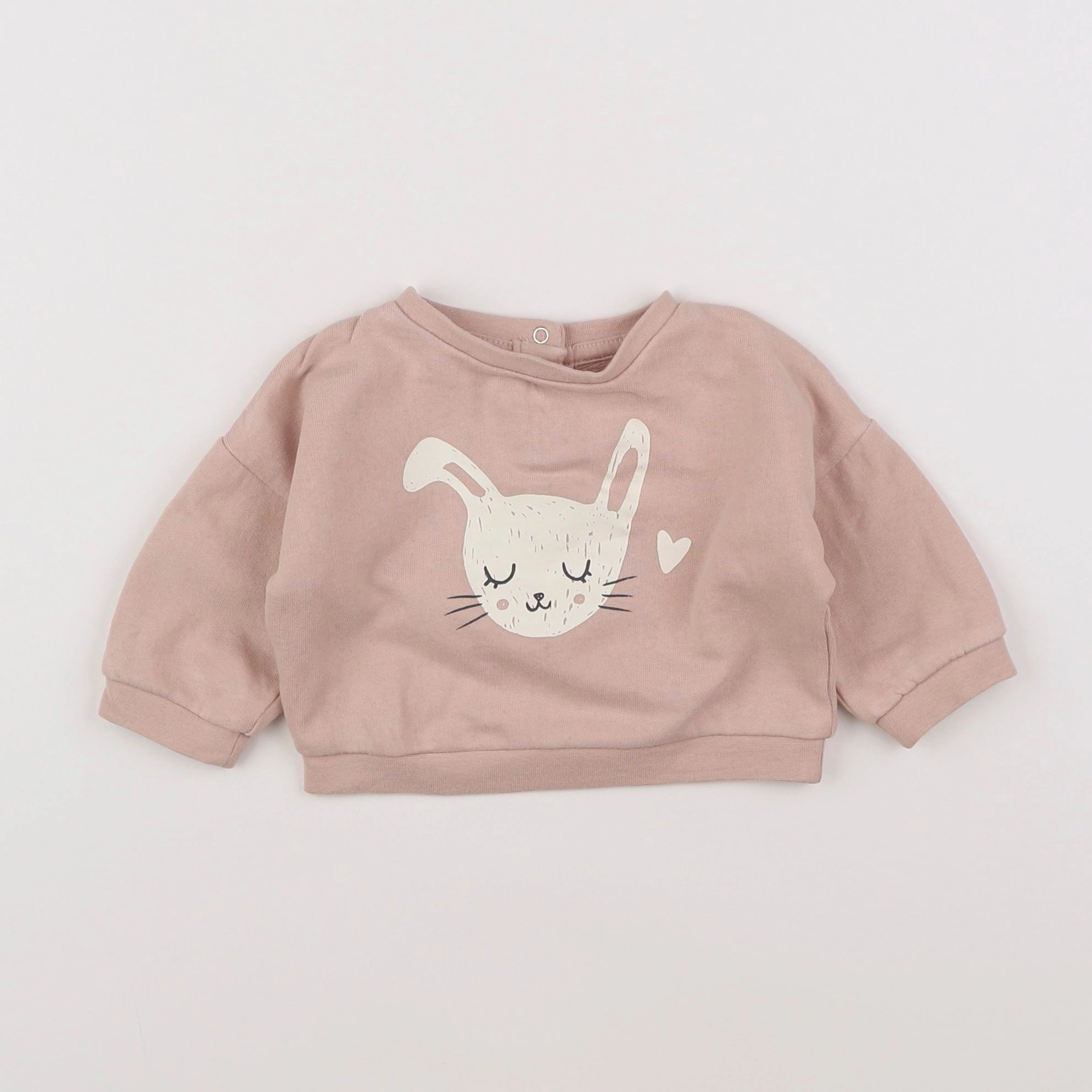 Vertbaudet - sweat rose - 6 mois