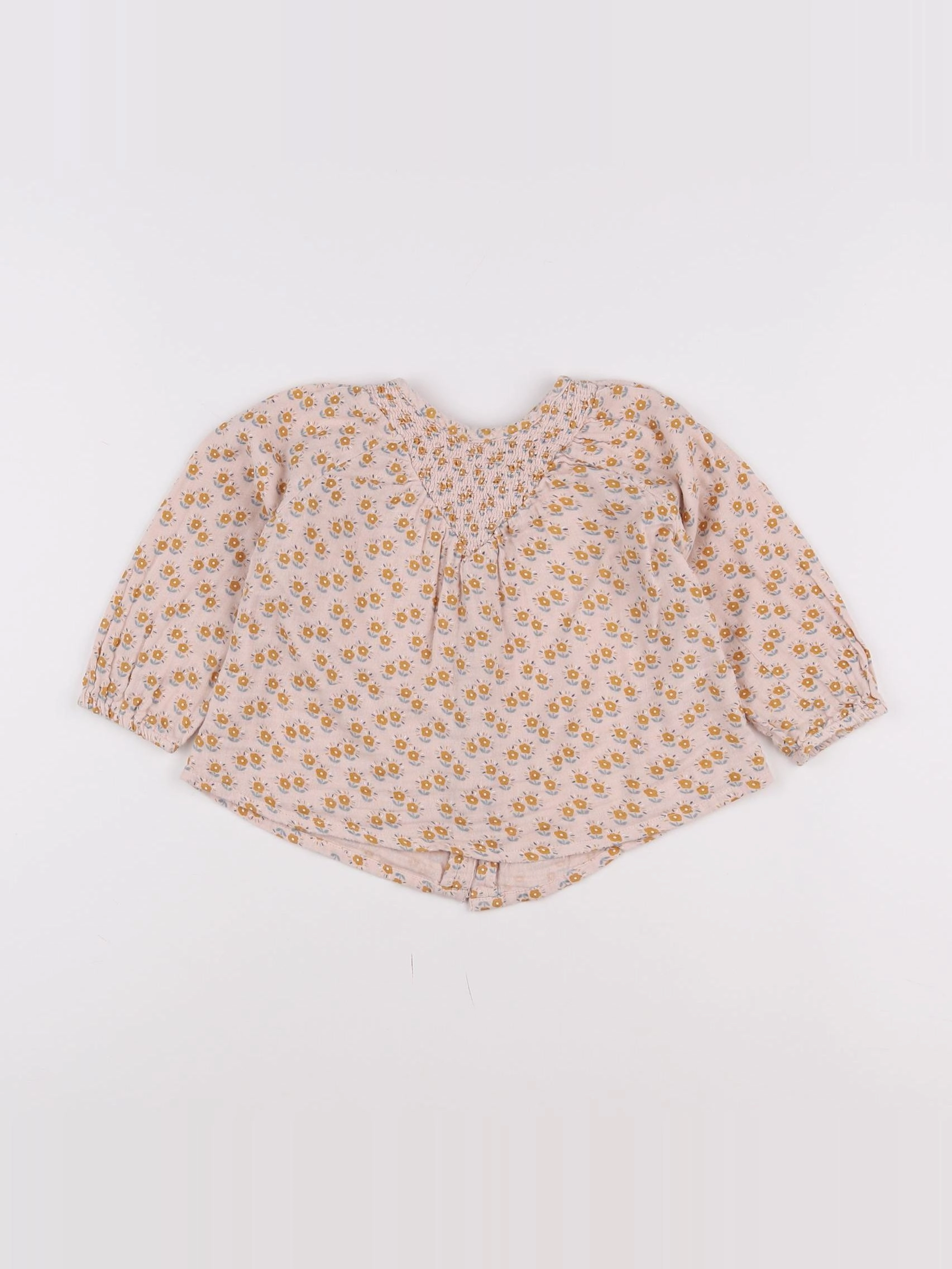 Vertbaudet - blouse rose, jaune - 2 ans