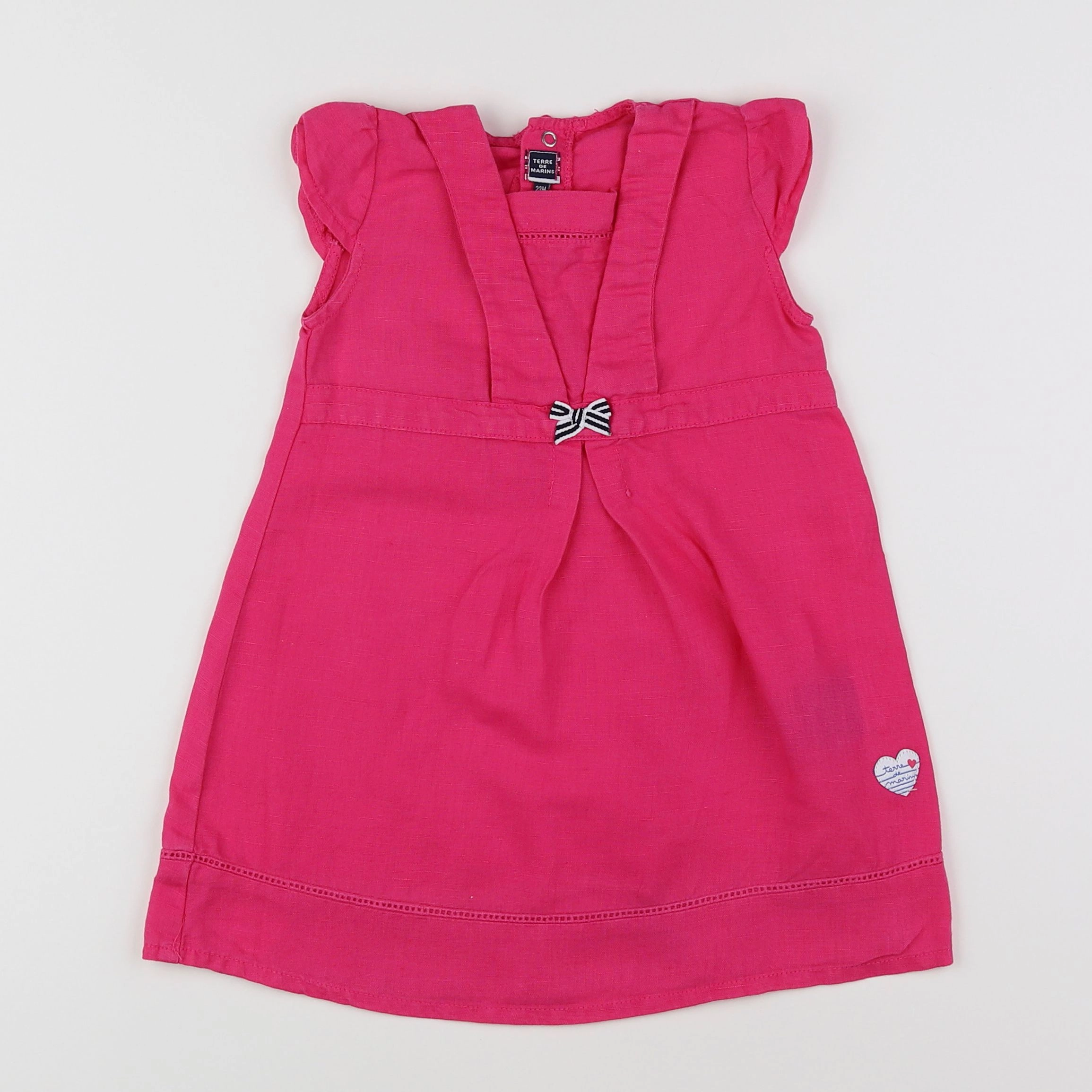 Terre de marins - robe rose - 2 ans