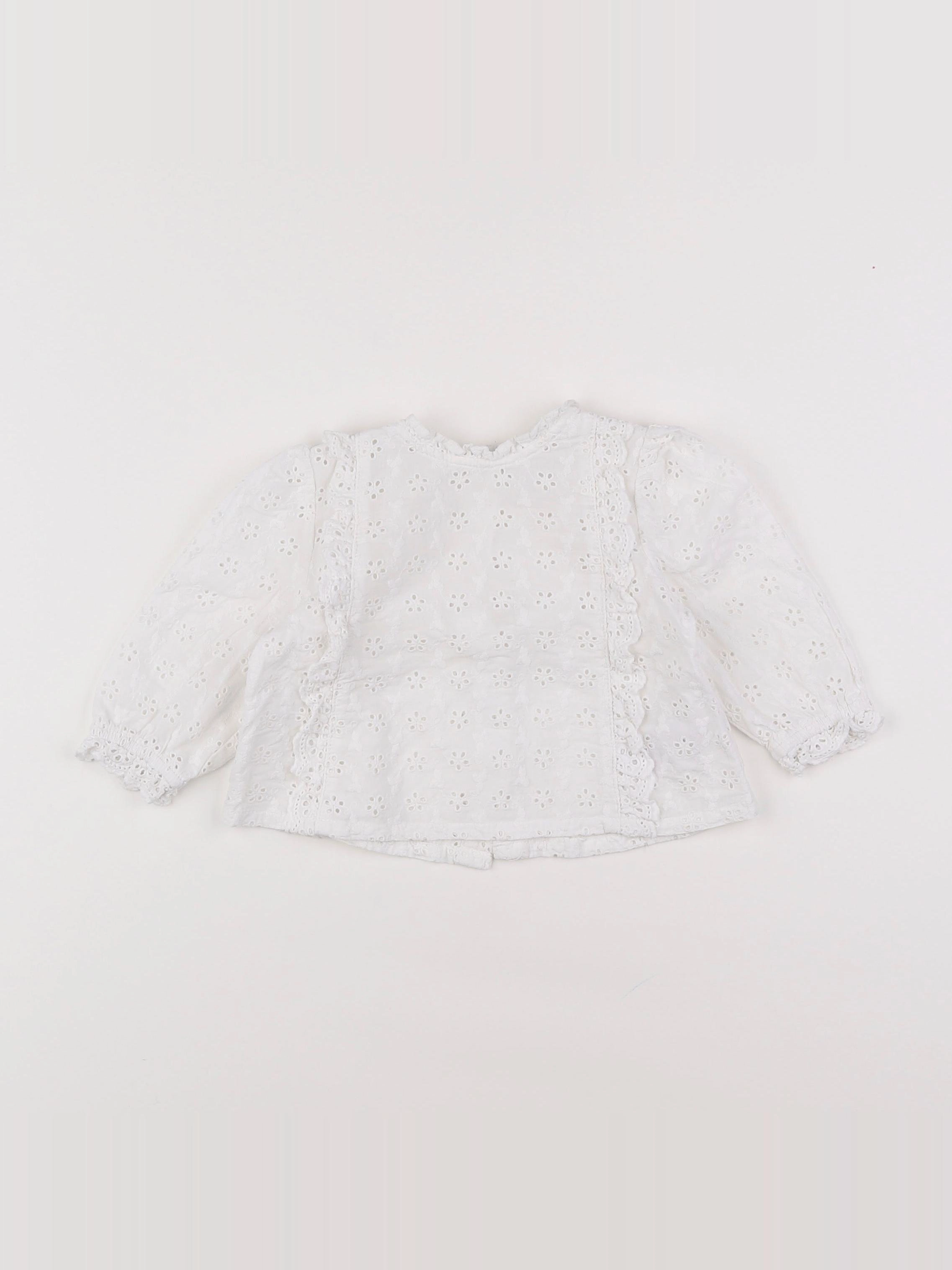 Vertbaudet - blouse blanc - 9 mois
