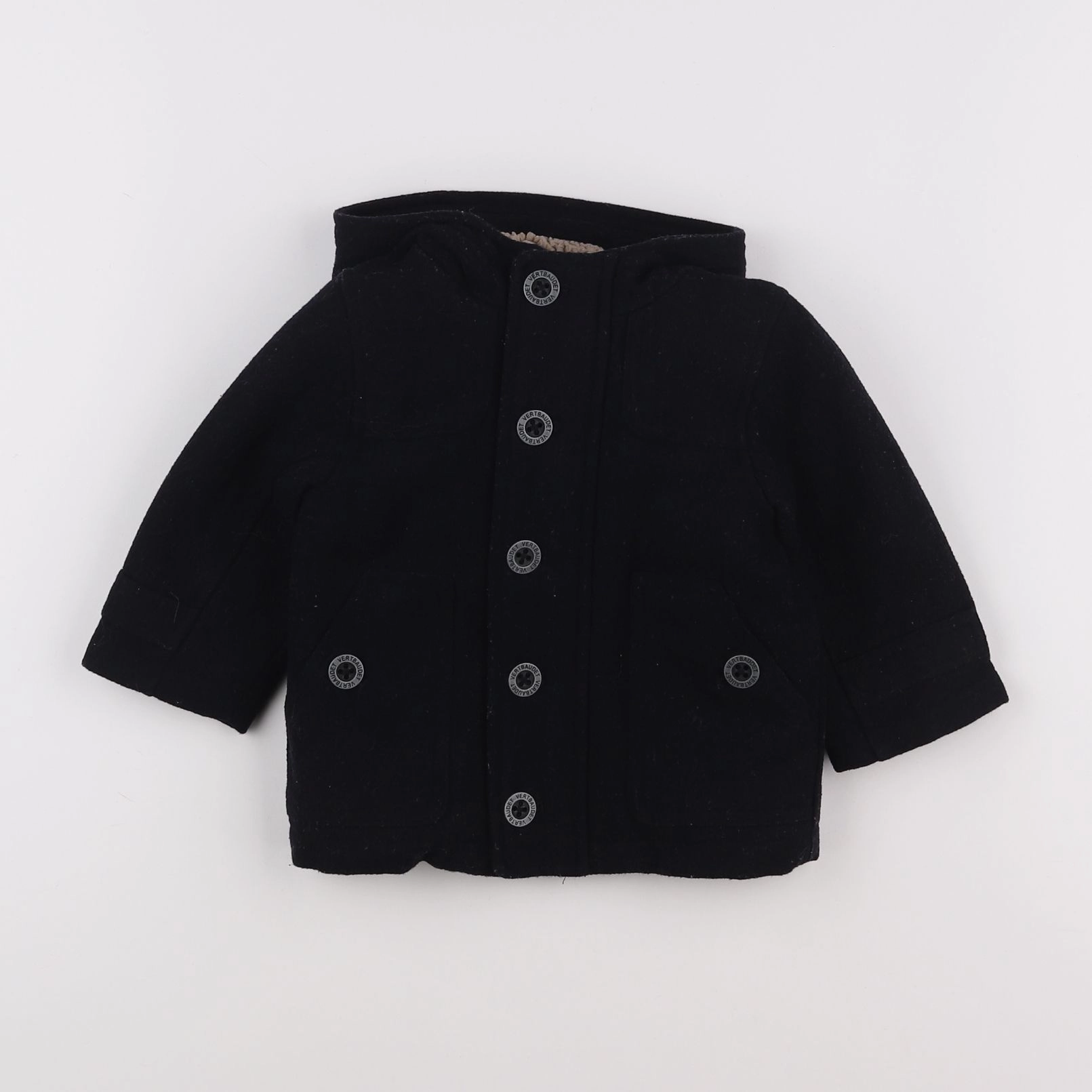 Vertbaudet - manteau bleu - 12 mois
