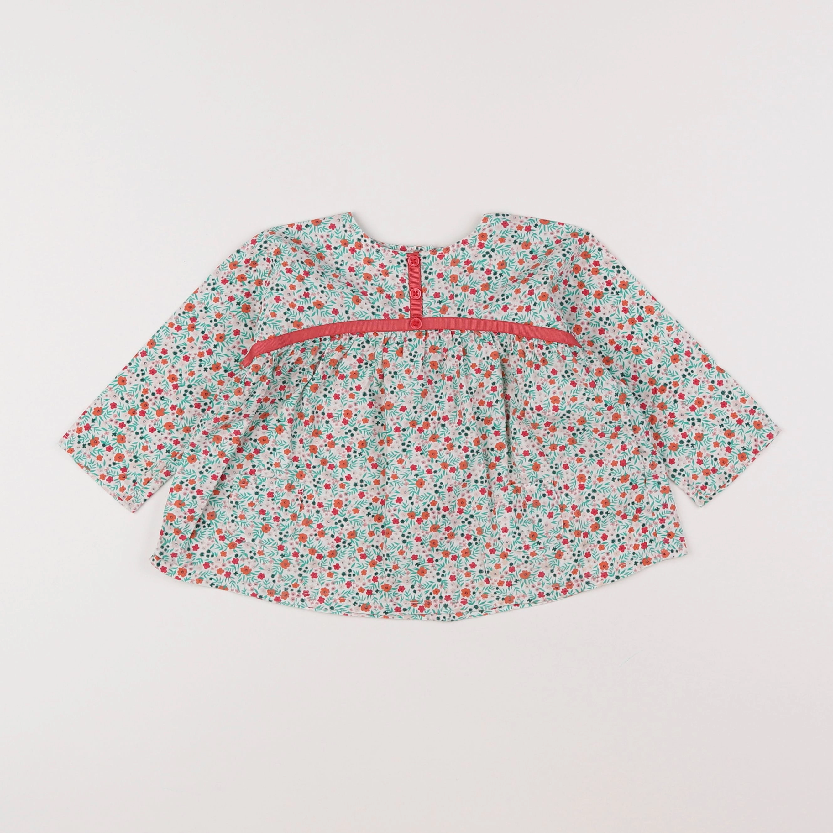 Vertbaudet - blouse vert - 12 mois