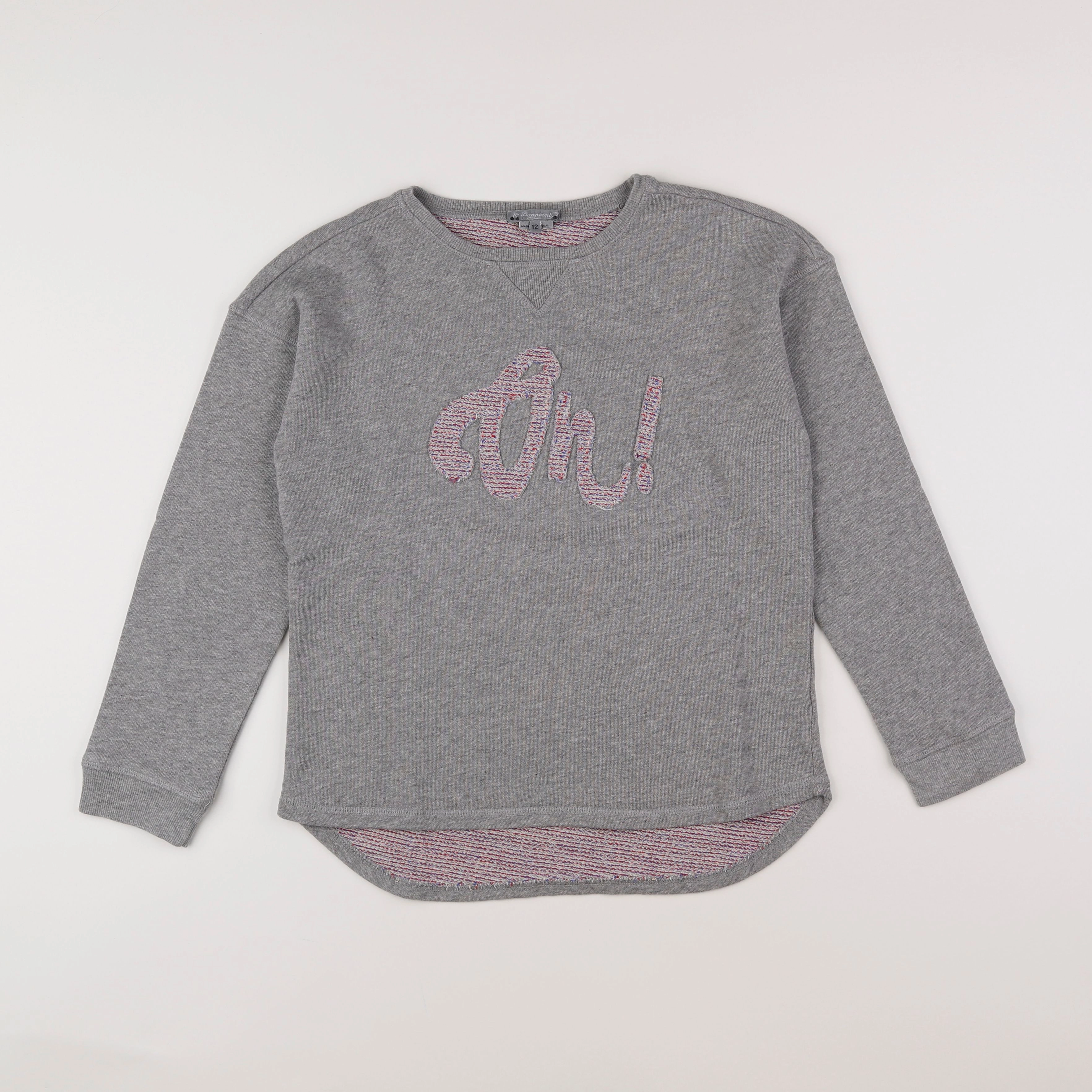 Bonpoint - sweat gris - 12 ans