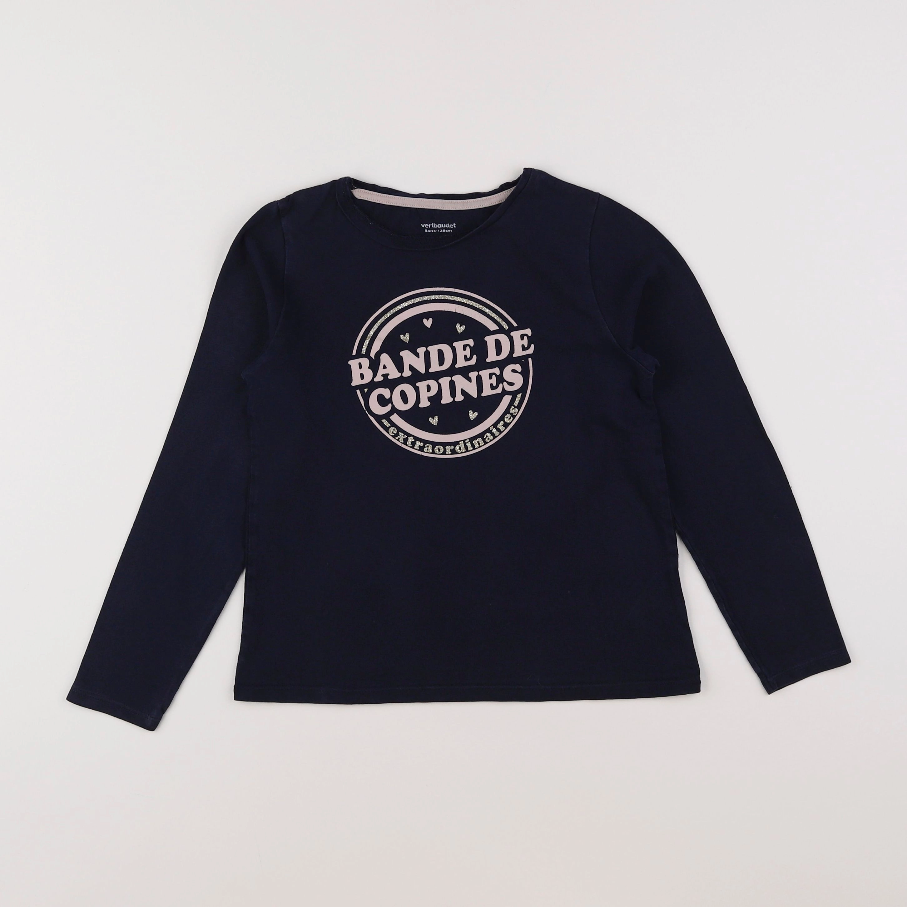 Vertbaudet - tee-shirt bleu - 8 ans
