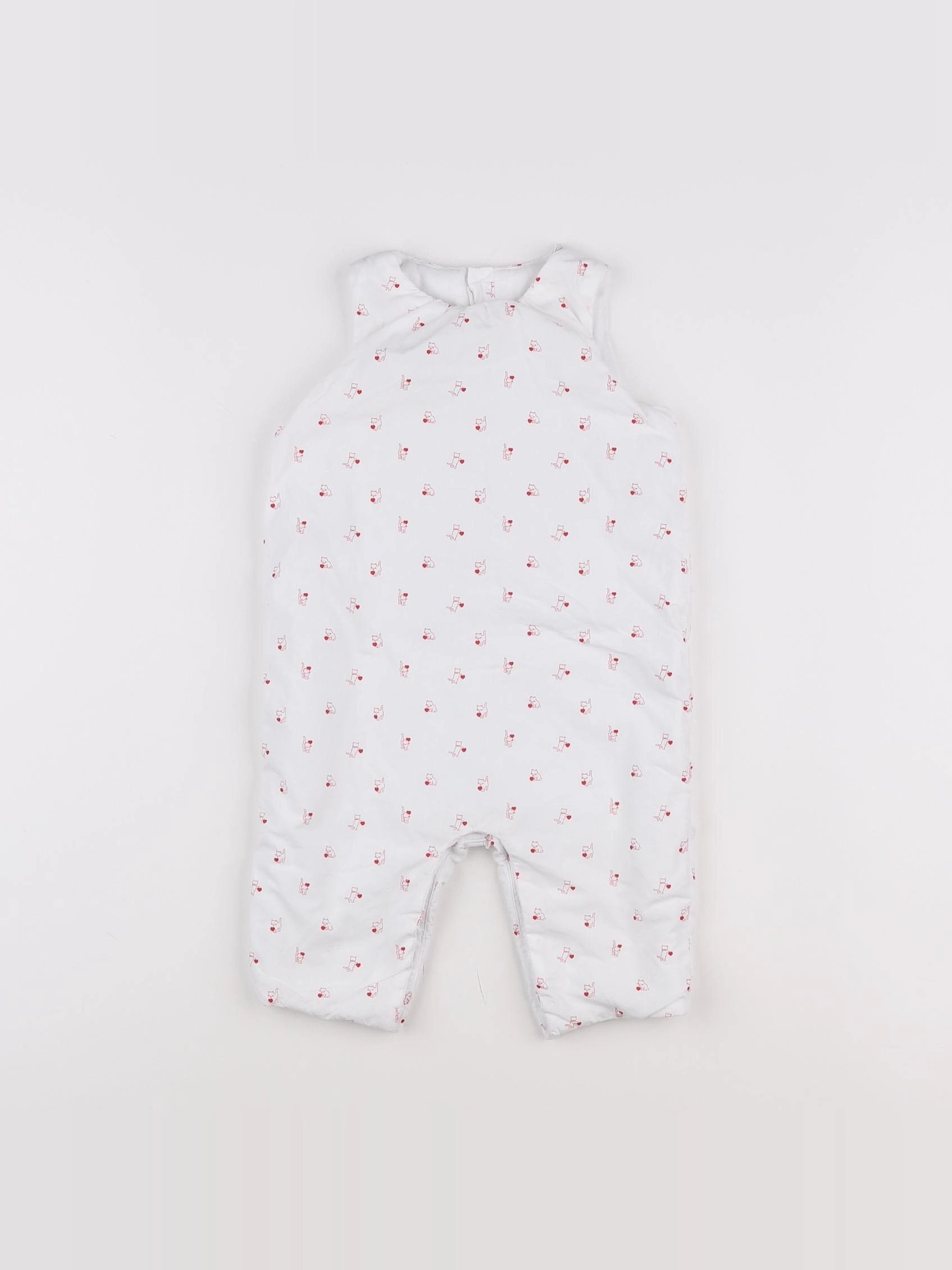 Jacadi - combinaison blanc, rouge - 12 mois