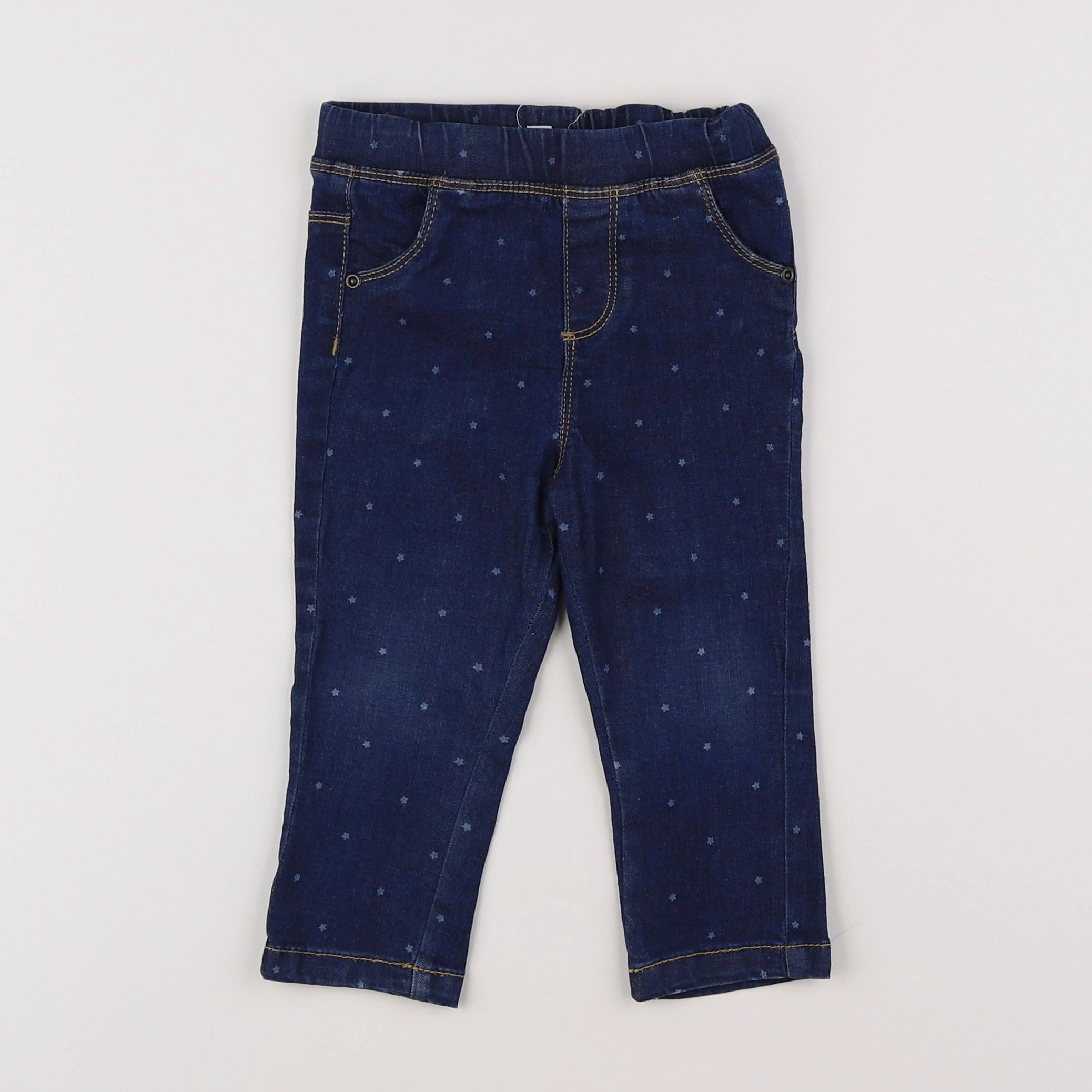 Vertbaudet - jegging bleu - 18 mois