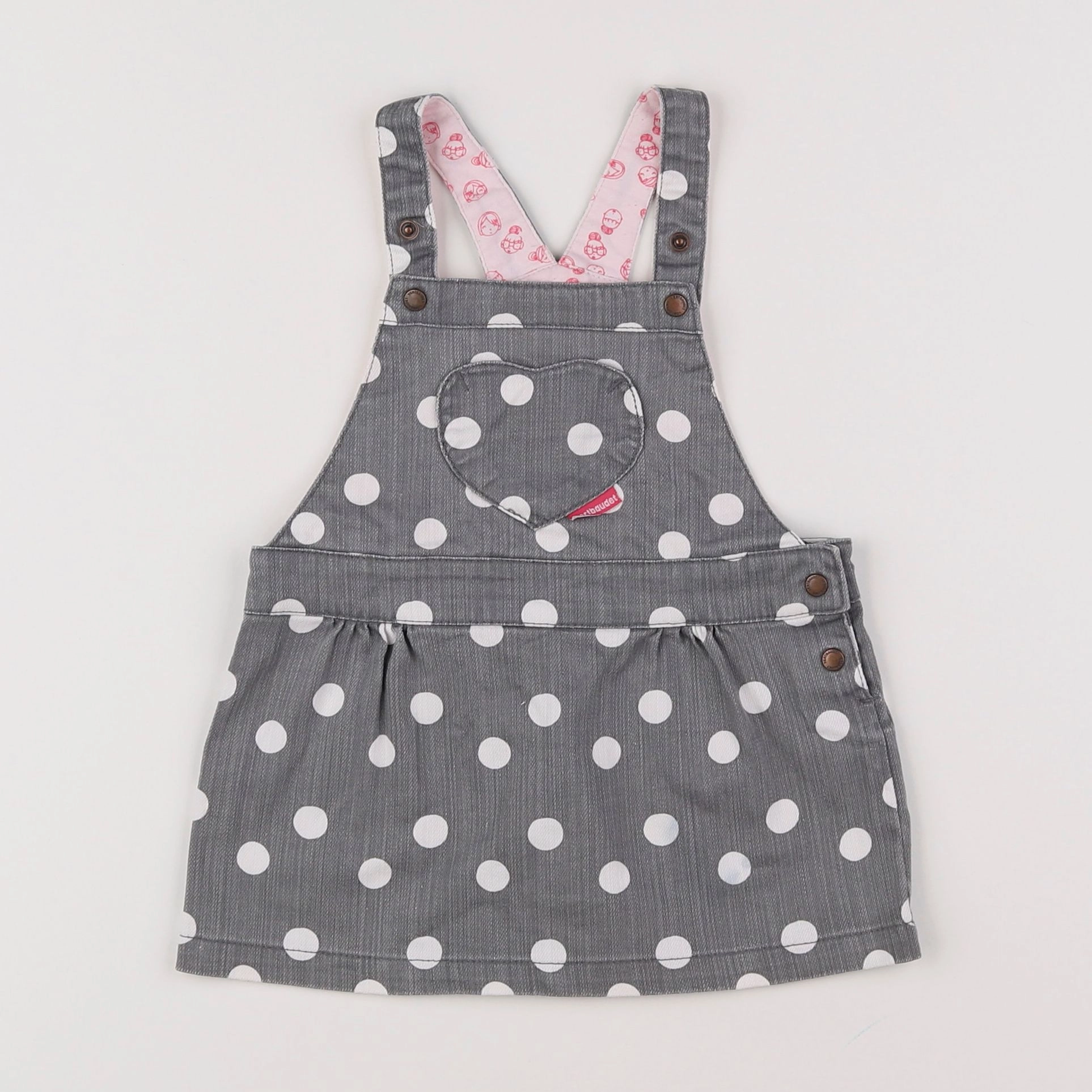 Vertbaudet - robe gris - 18 mois