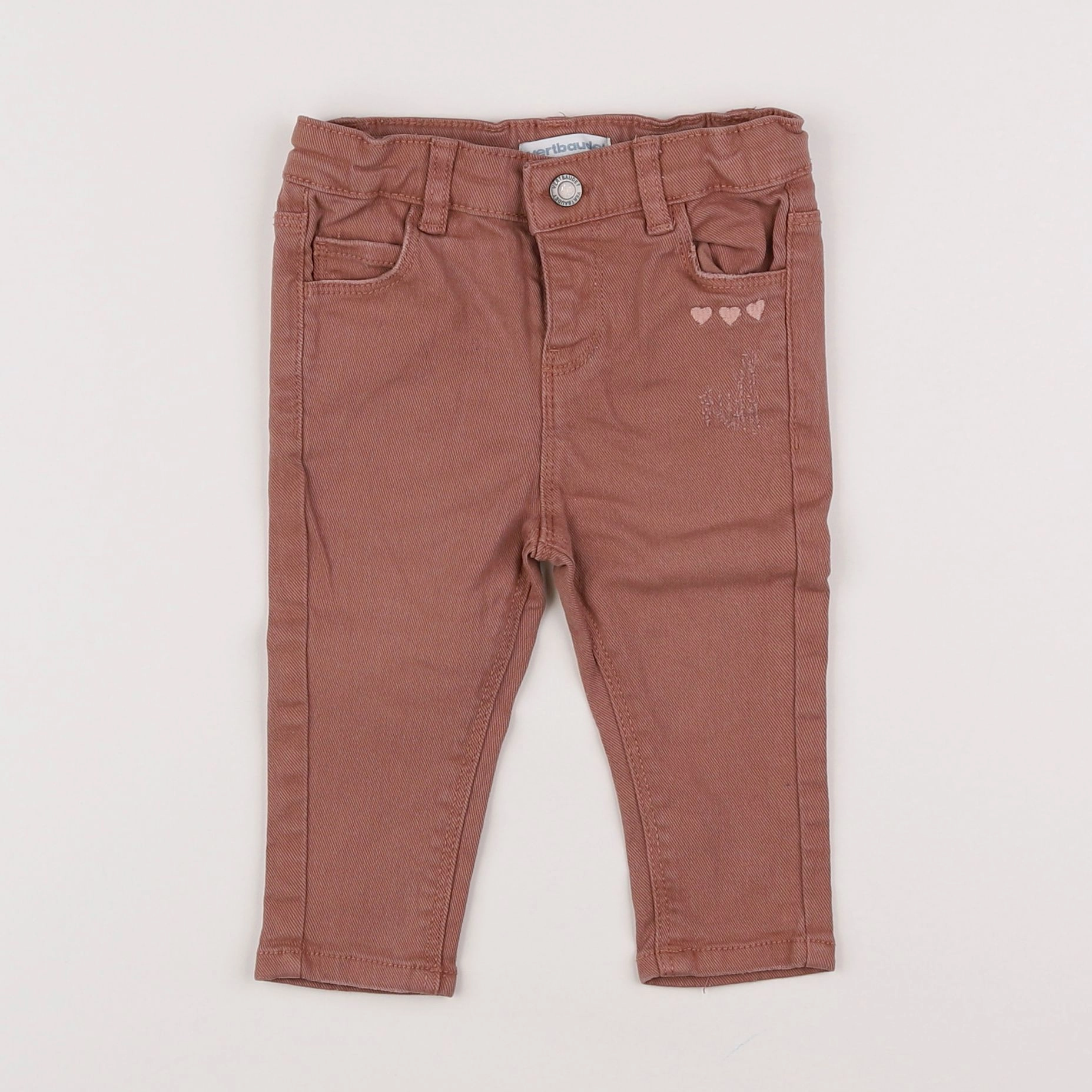 Vertbaudet - jean marron - 6 mois