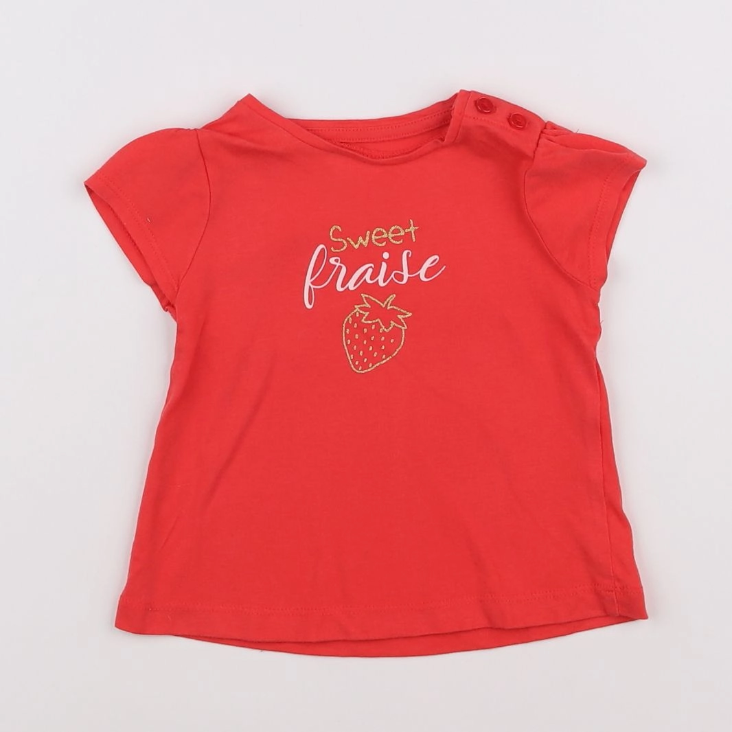 Vertbaudet - tee-shirt rose - 9 mois