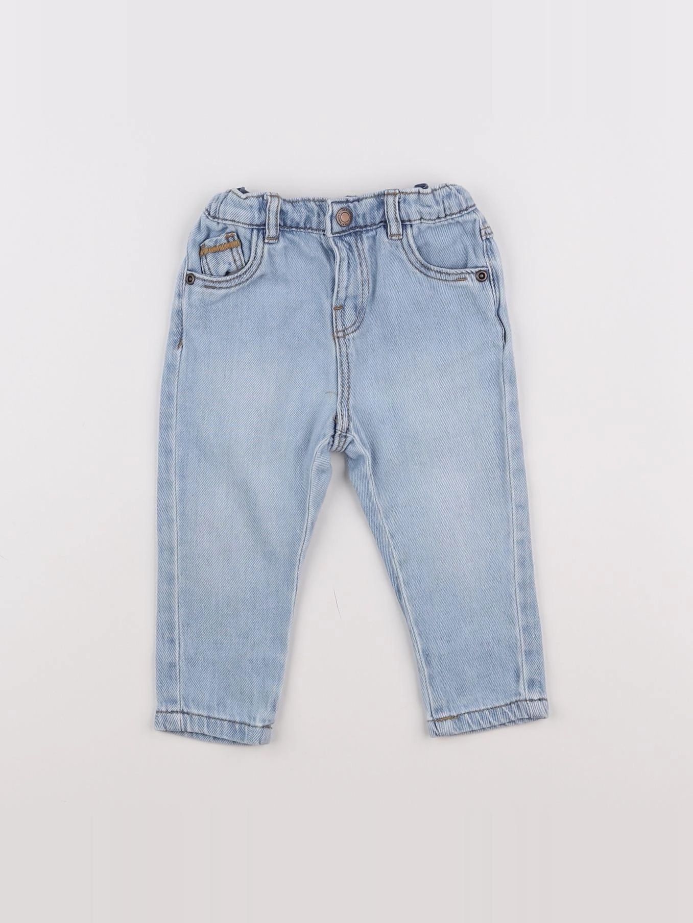 Vertbaudet - pantalon bleu - 12 mois