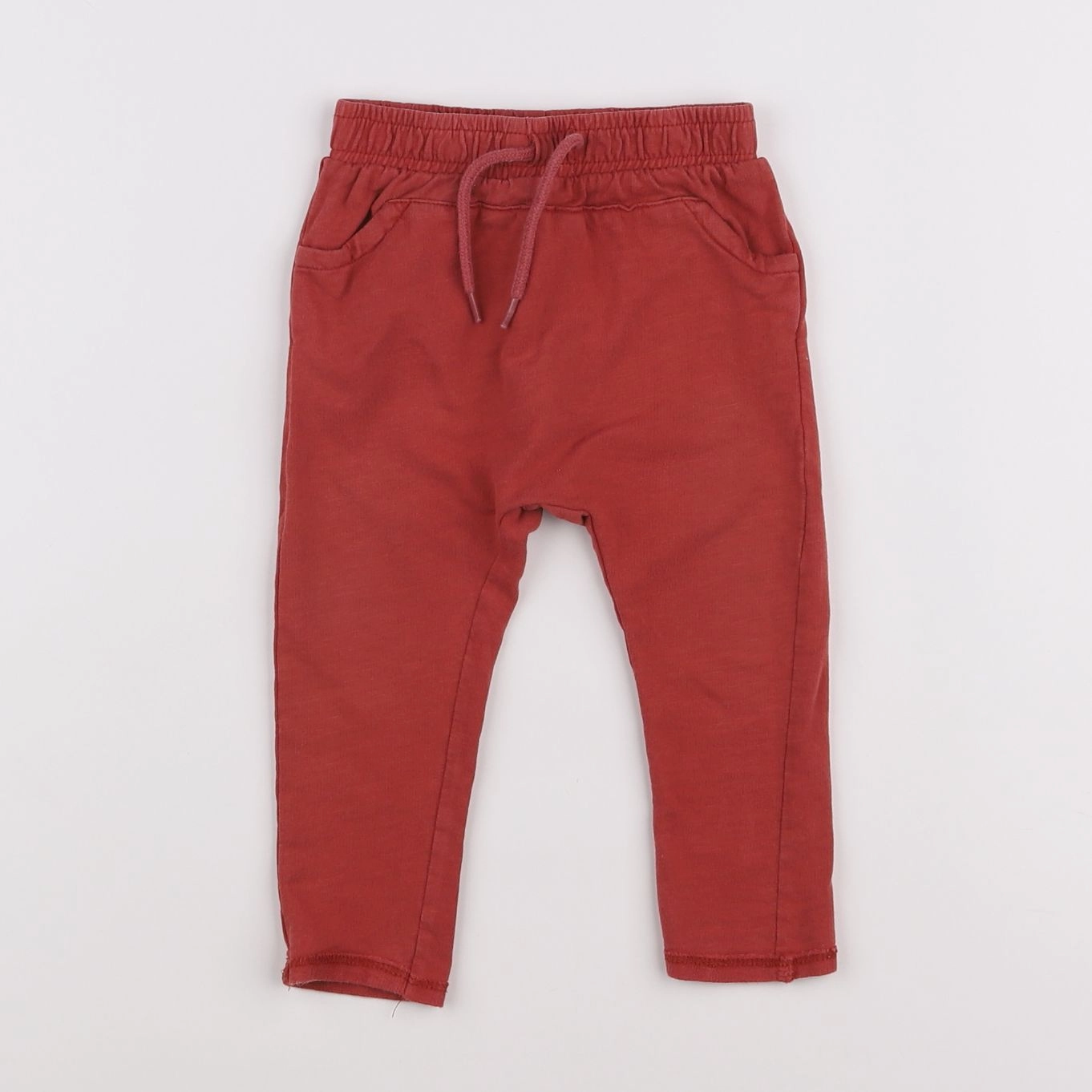 Vertbaudet - pantalon rouge - 12 mois