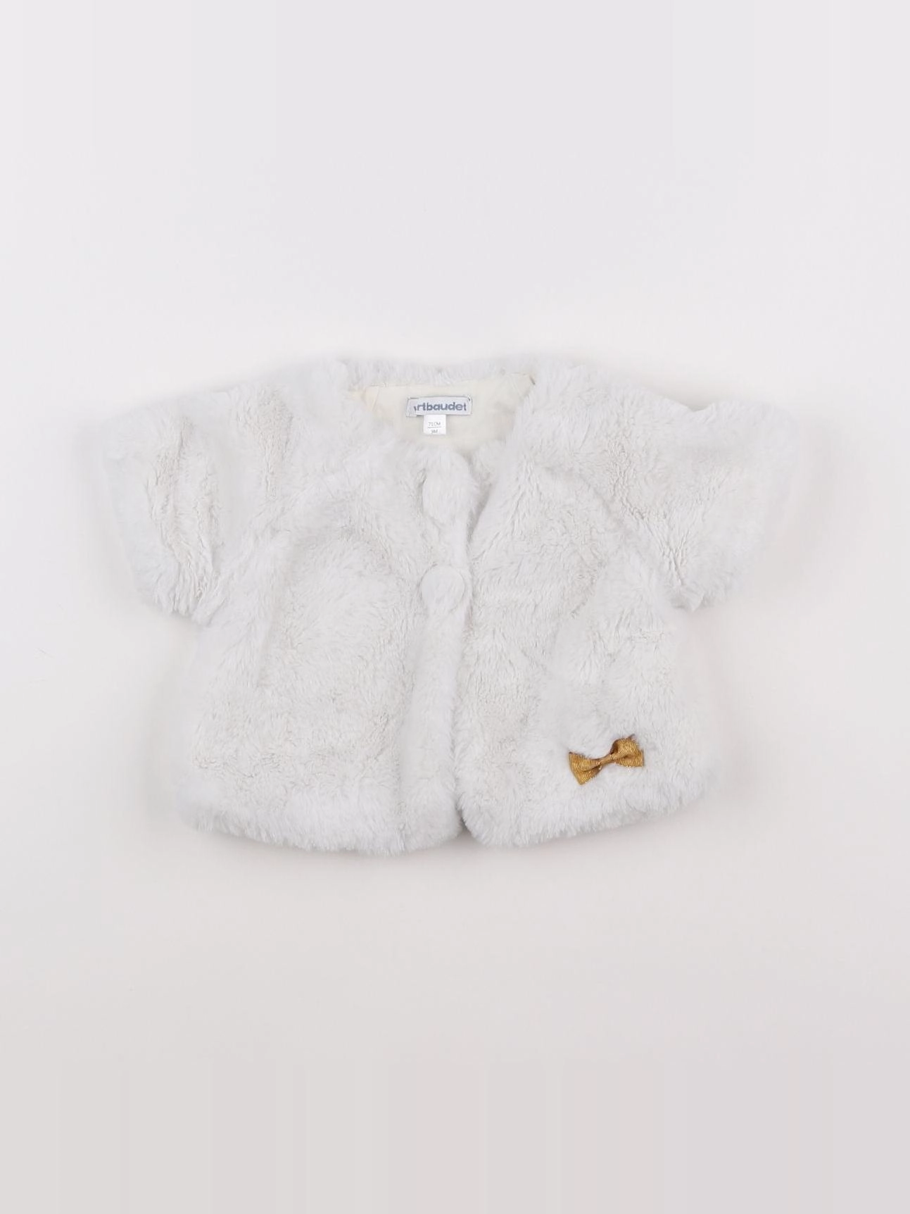 Vertbaudet - gilet blanc - 9 mois