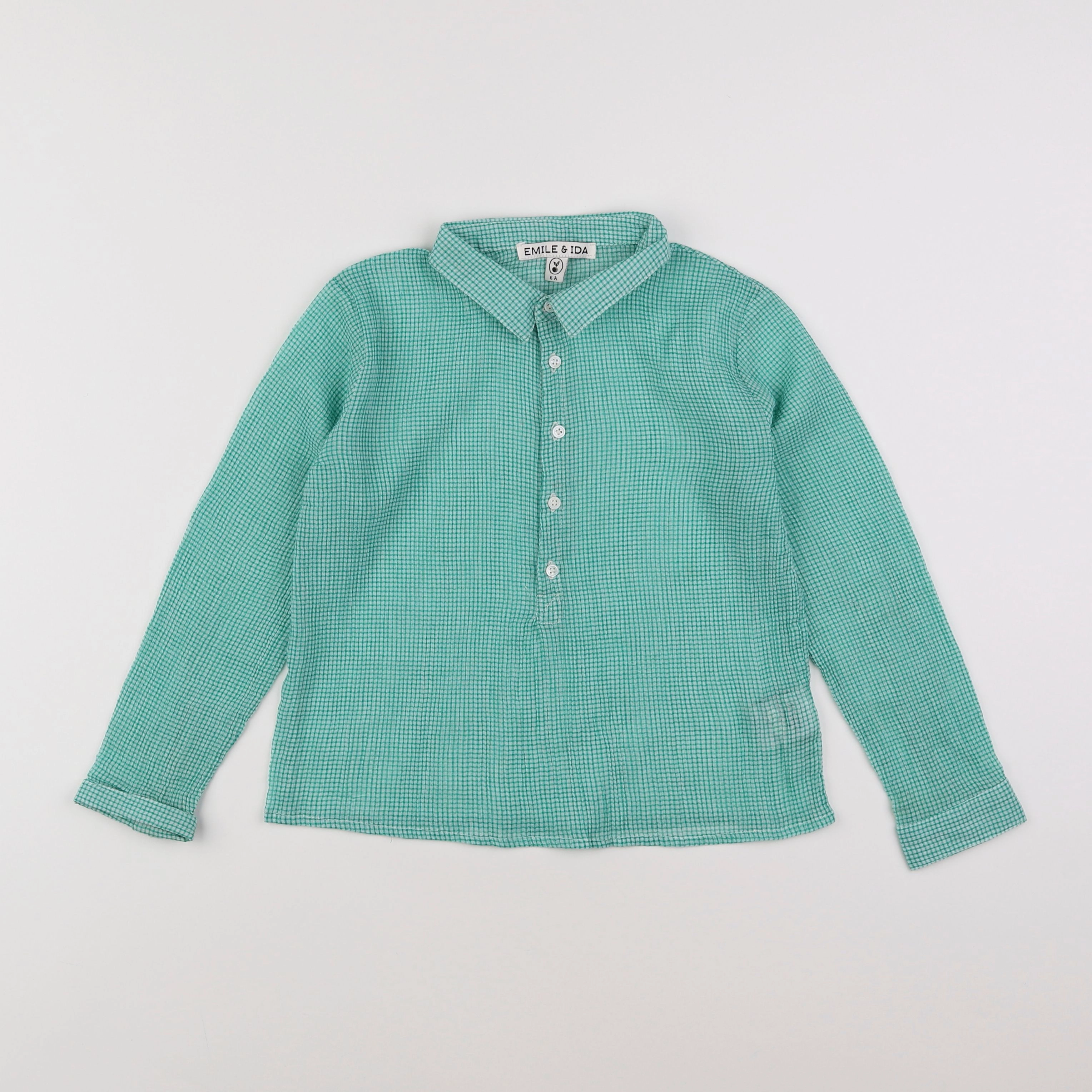 Emile et Ida - blouse vert - 6 ans