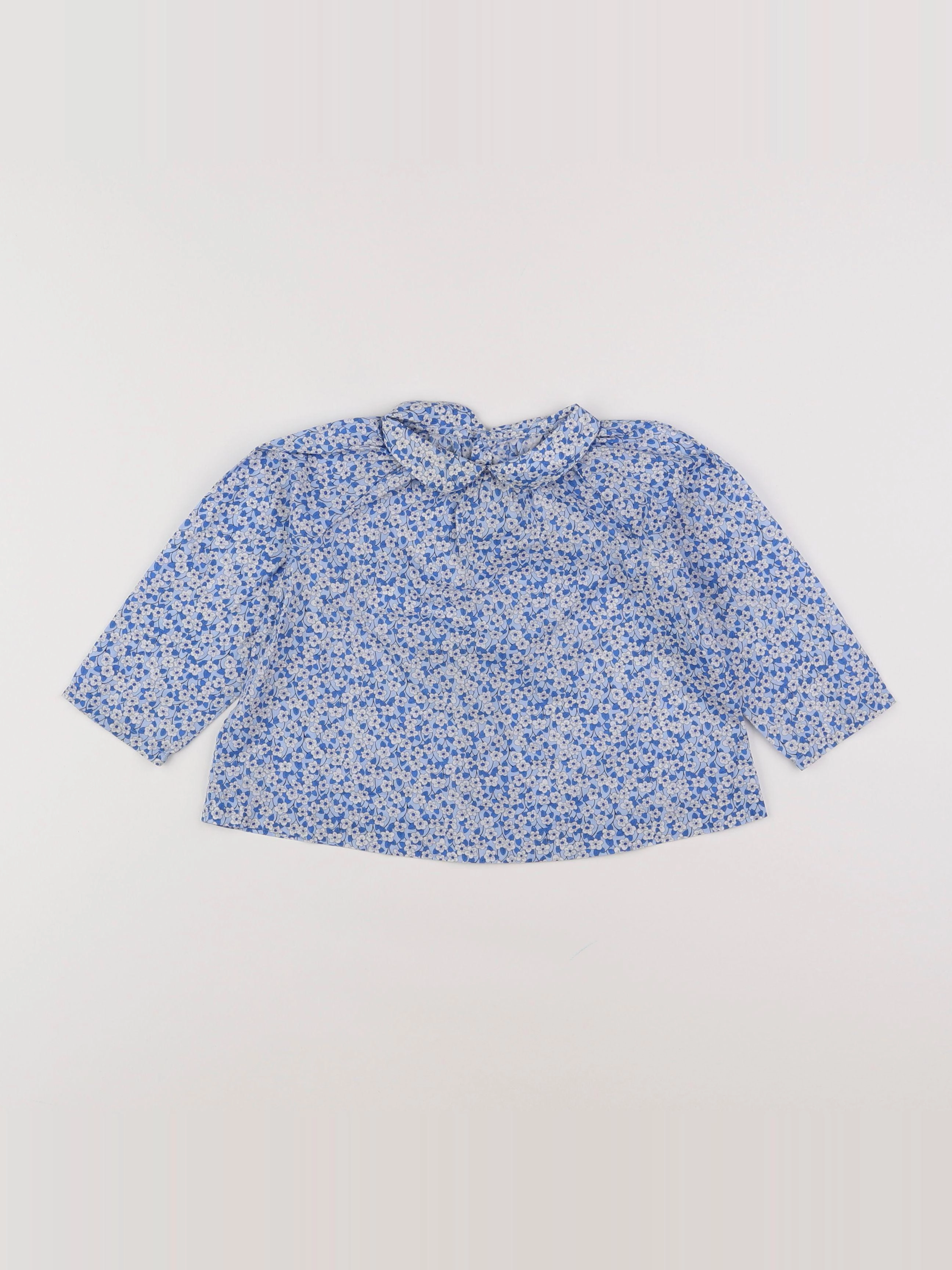 Jacadi - blouse bleu - 18 mois