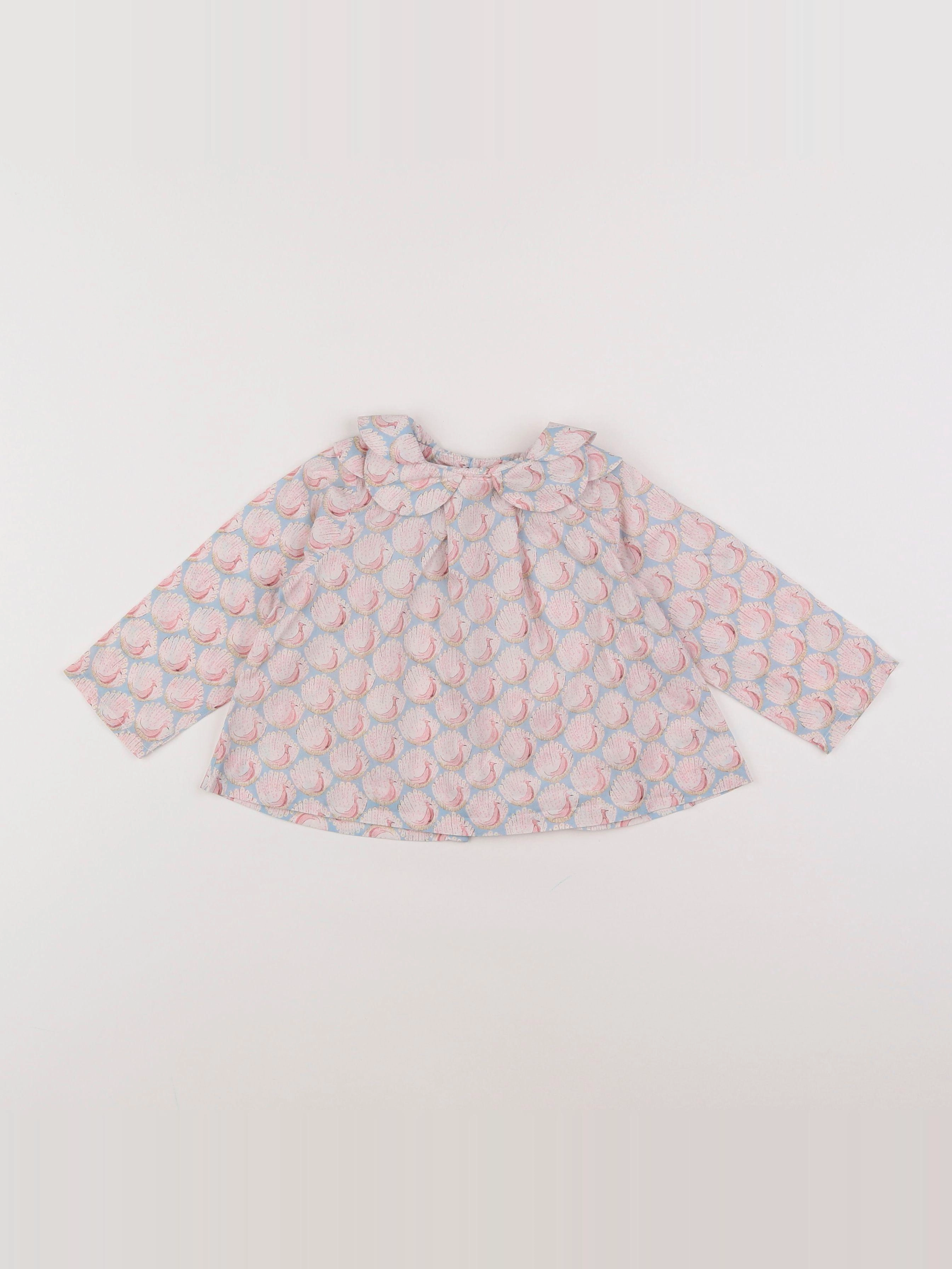 Jacadi - blouse bleu - 12 mois