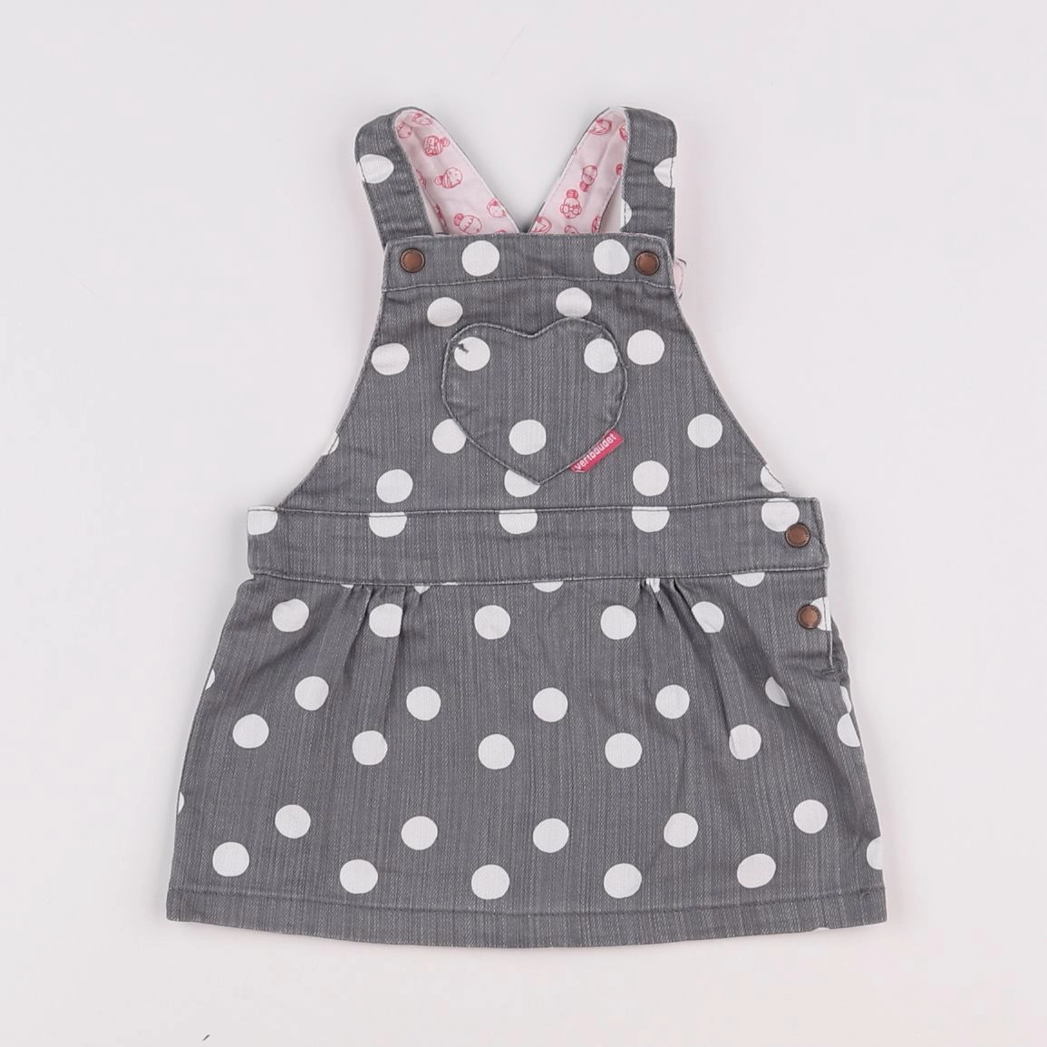 Vertbaudet - robe gris - 9 mois