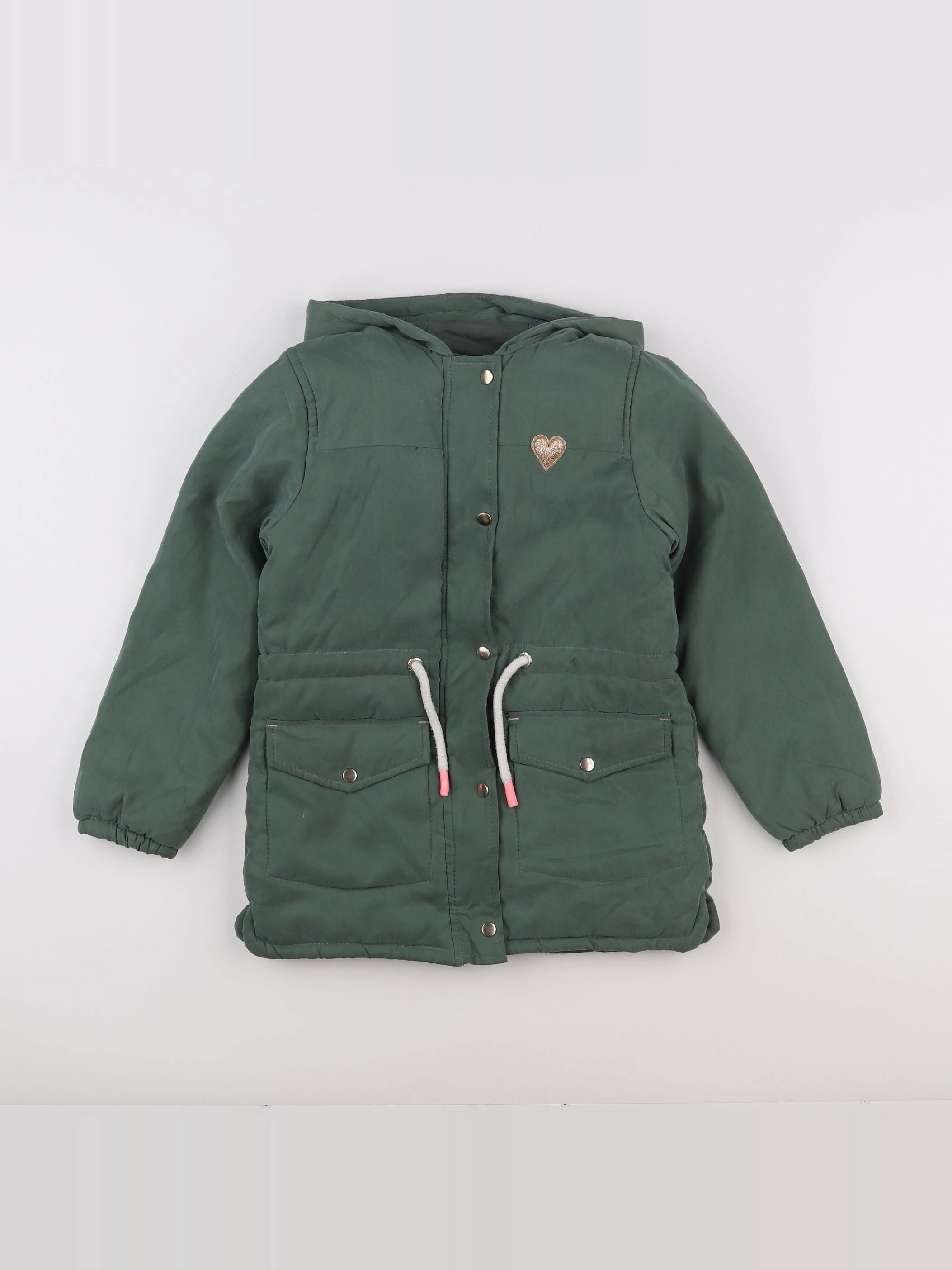 Vertbaudet - parka vert - 8 ans