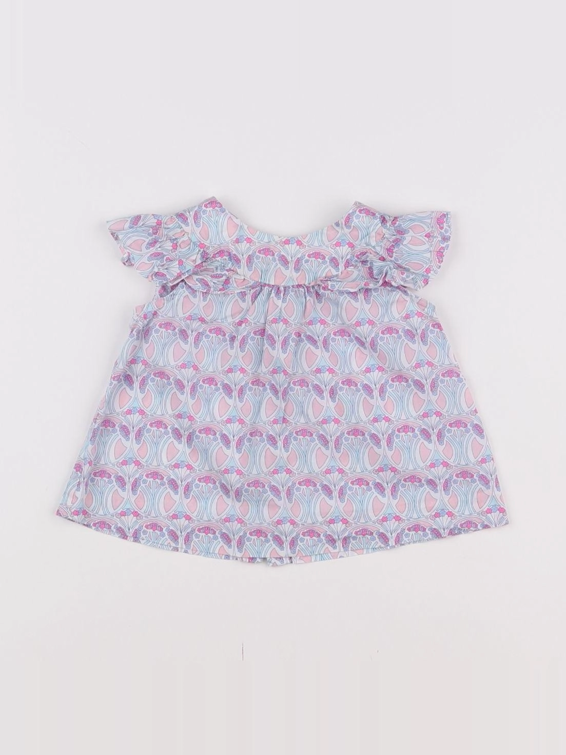 Jacadi - blouse bleu, violet - 6 mois