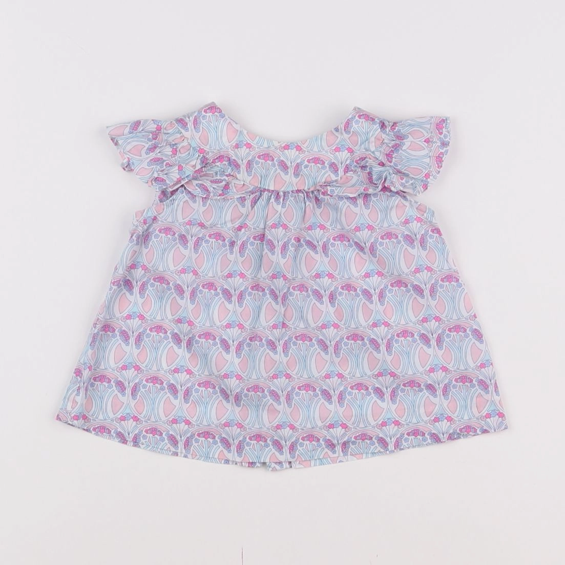 Jacadi - blouse bleu, violet - 6 mois