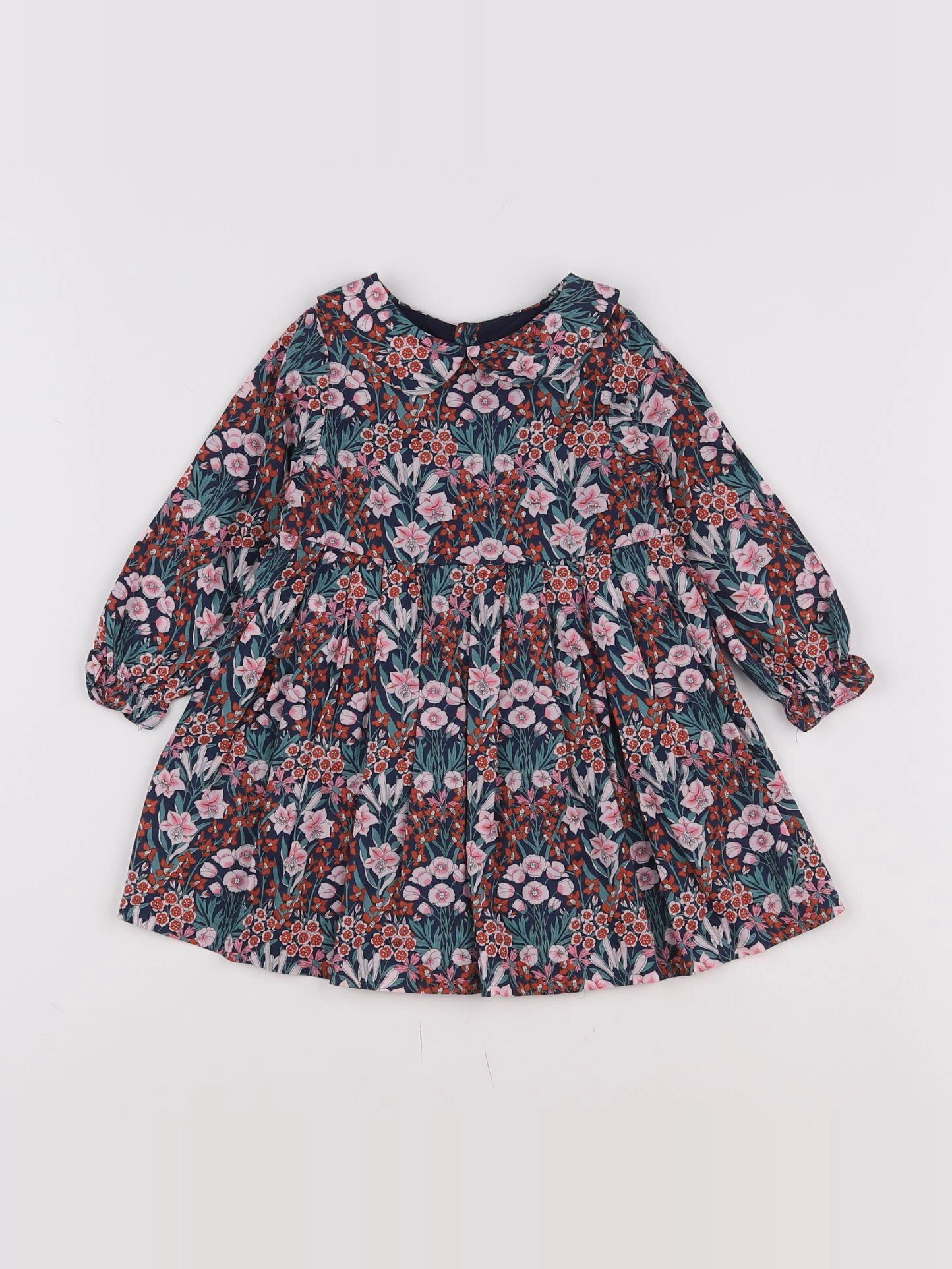 Jacadi - robe liberty multicolore - 12 mois